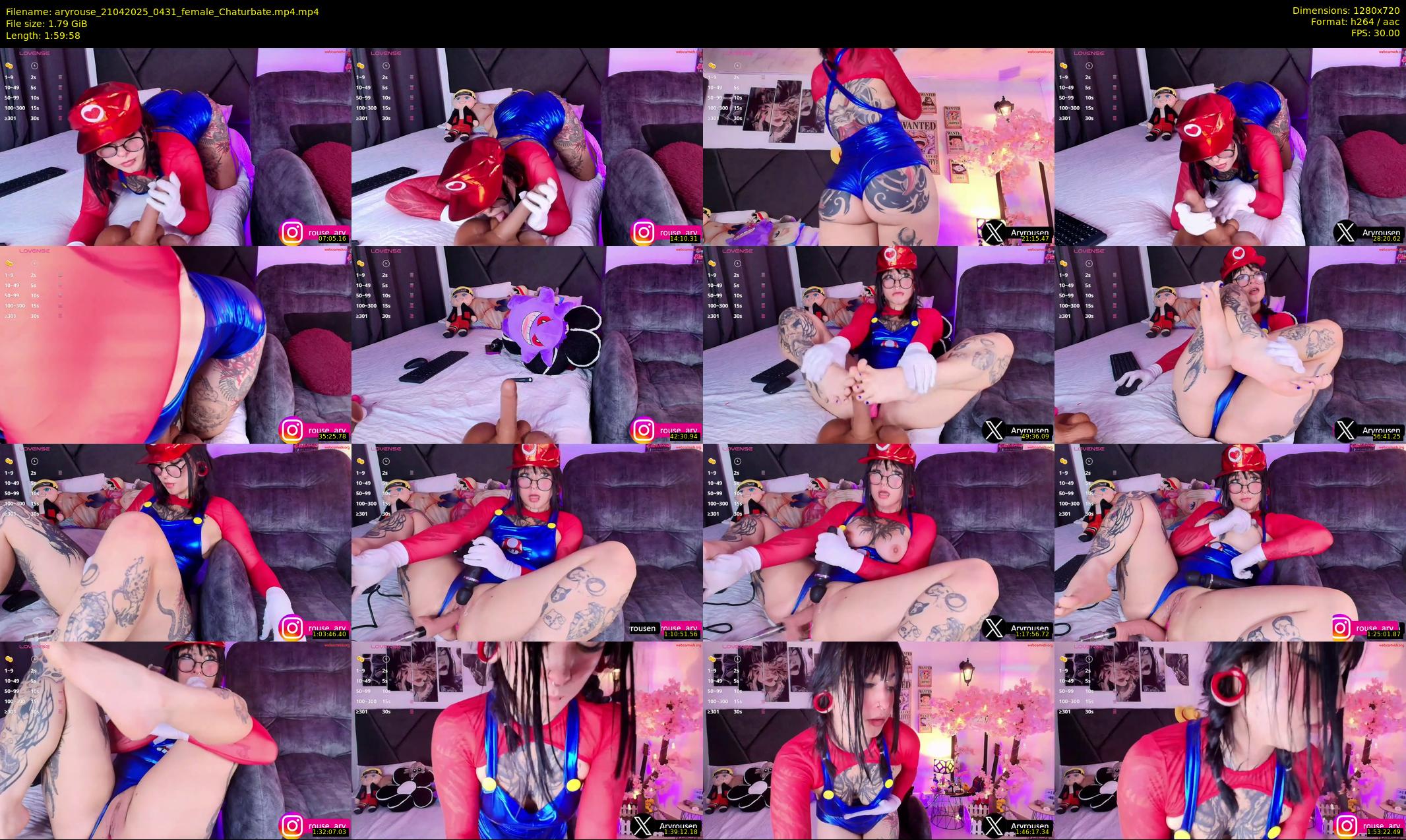 aryrouse — 120 minute Chaturbate female cam show recording, 720p, Apr 21, 2025