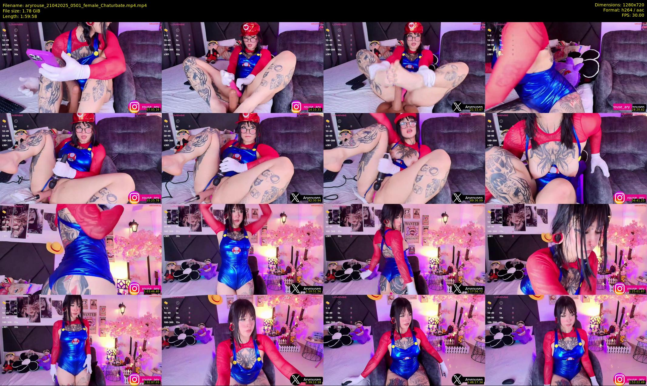 aryrouse — 120 minute Chaturbate female cam show recording, 720p, Apr 21, 2025