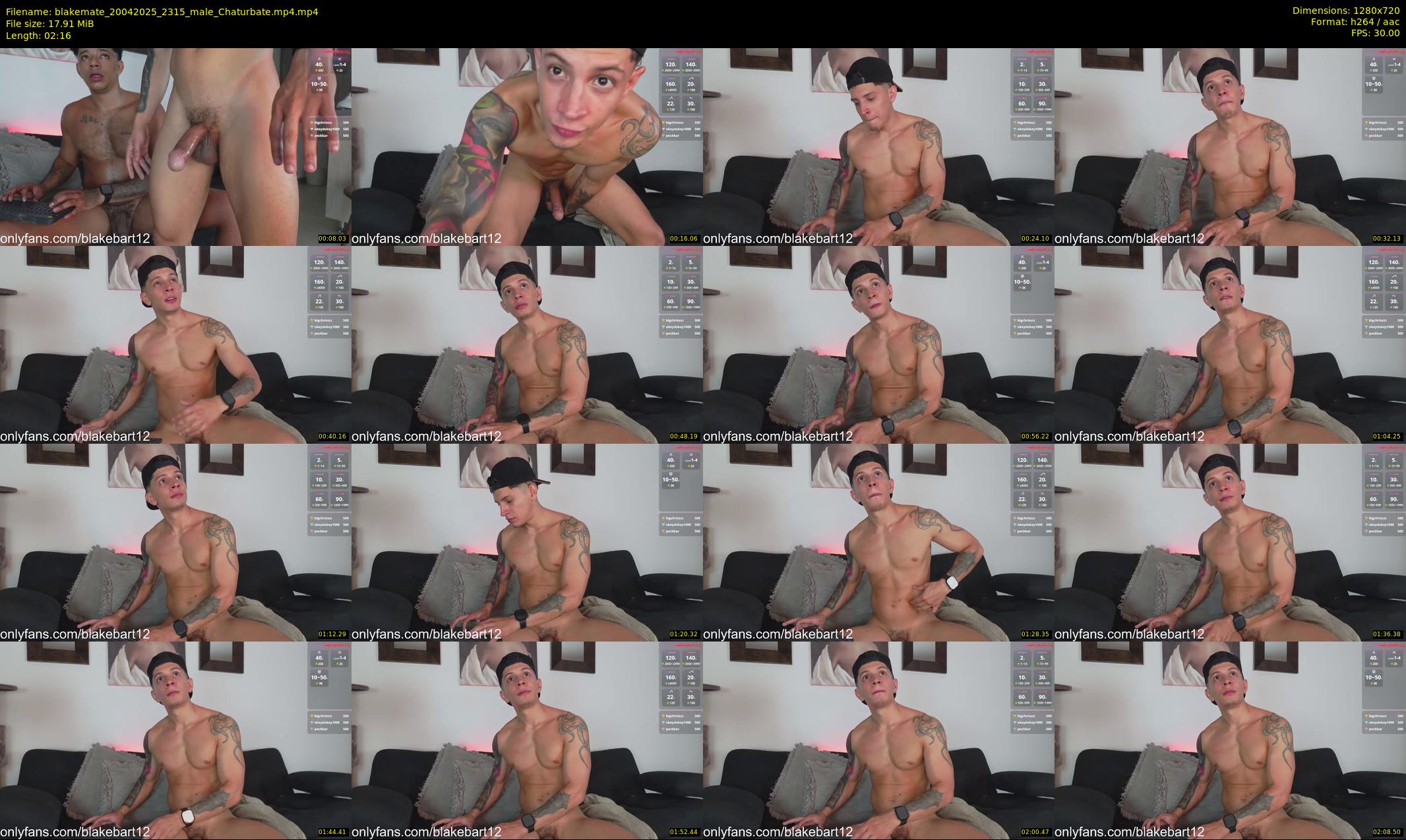 blakemate — 3 minute Chaturbate male cam show recording, 720p, Apr 20, 2025