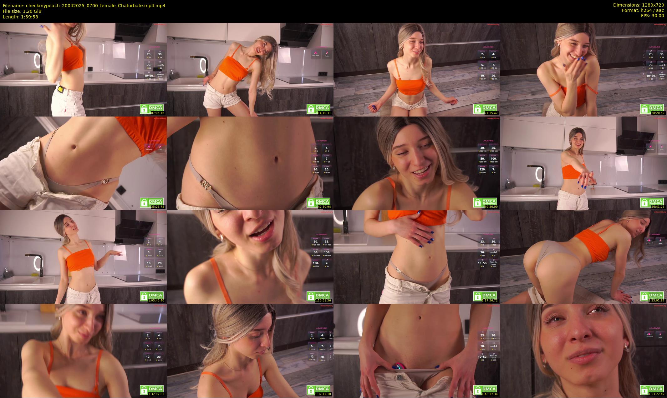 checkmypeach — 120 minute Chaturbate female cam show recording, 720p, Apr 20, 2025