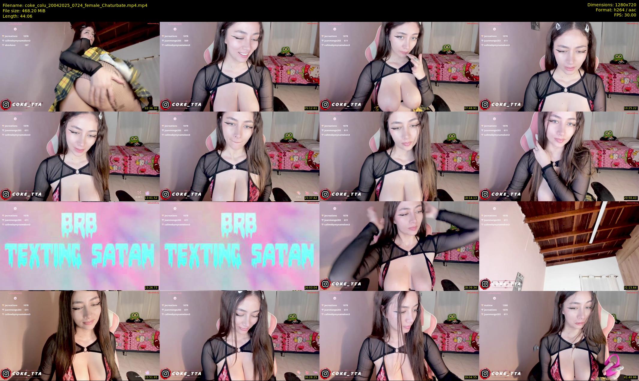 coke_colu — 45 minute Chaturbate female cam show recording, 720p, Apr 20, 2025