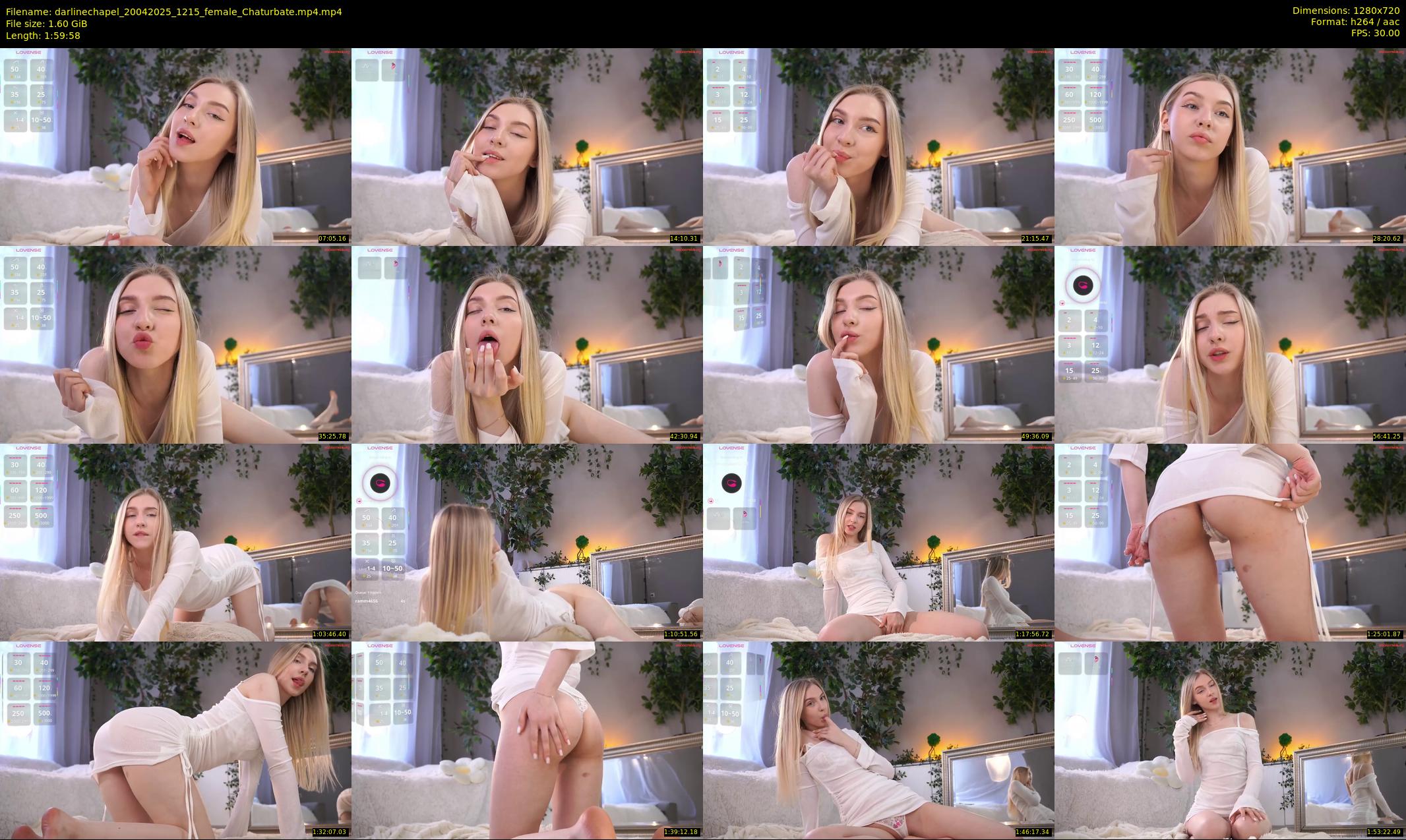 darlinechapel — 120 minute Chaturbate female cam show recording, 720p, Apr 20, 2025