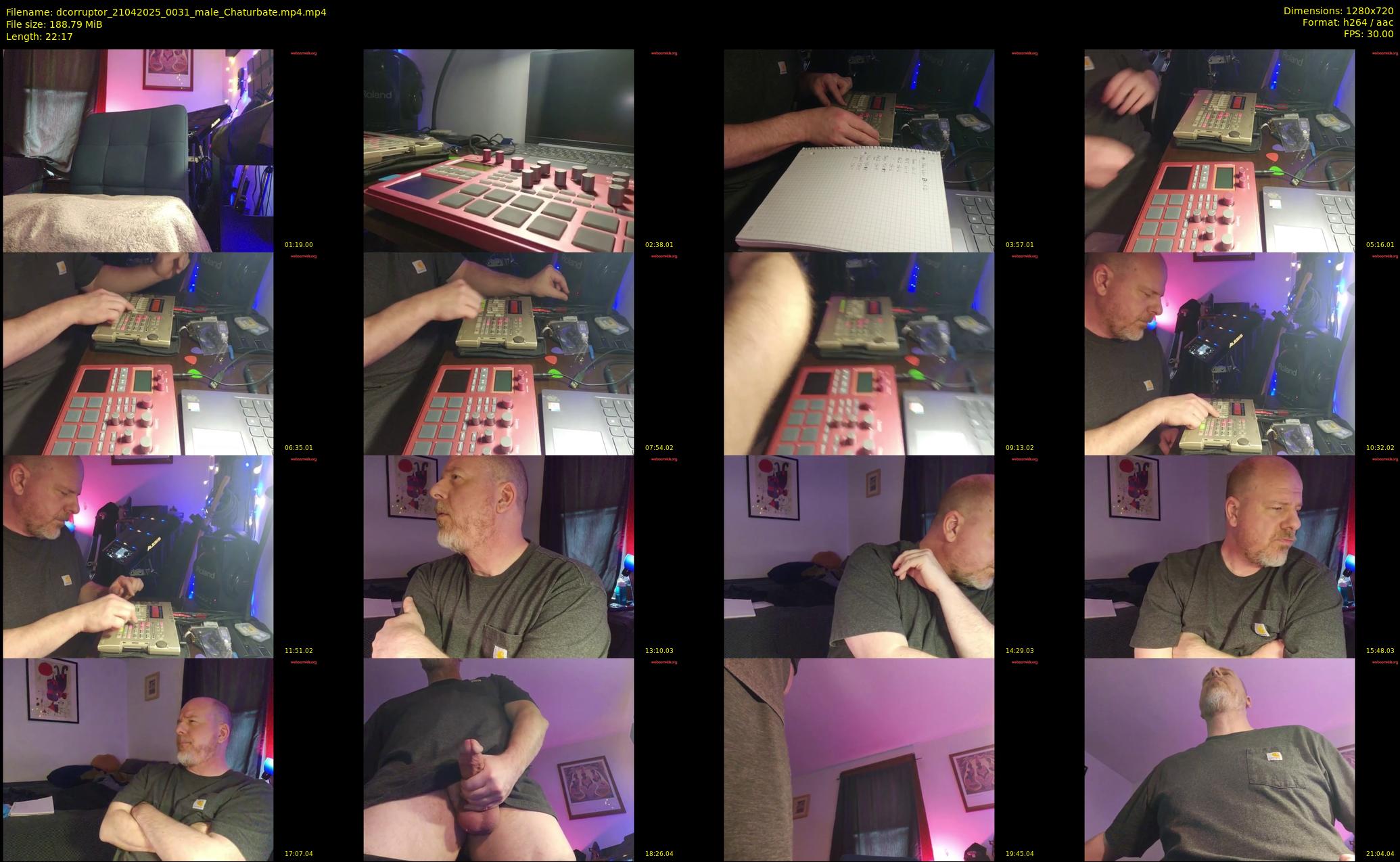 dcorruptor — 23 minute Chaturbate male cam show recording, 720p, Apr 21, 2025