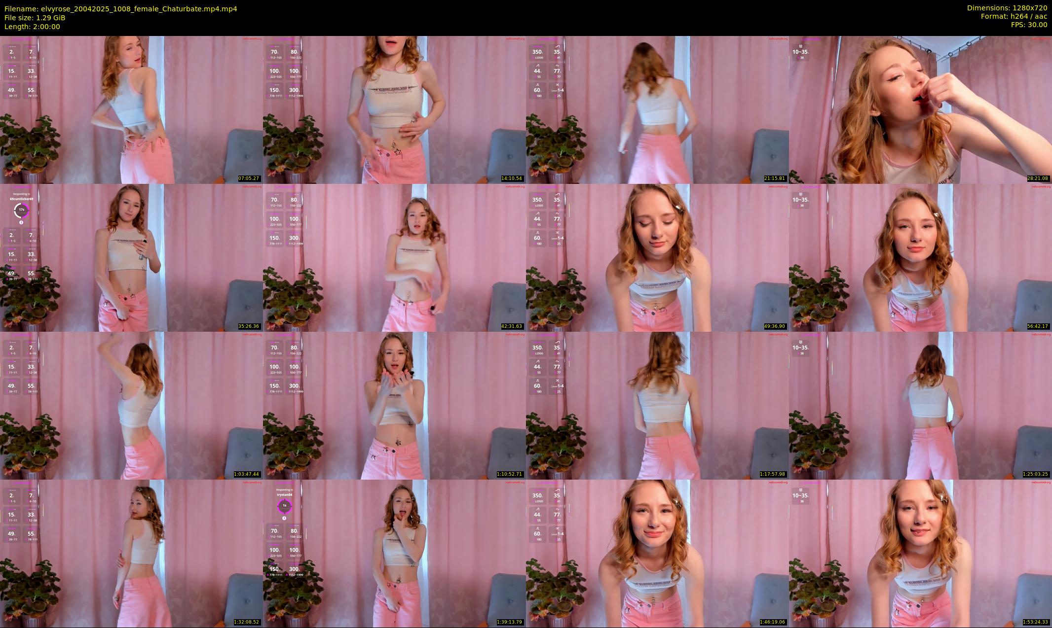 elvyrose — 120 minute Chaturbate female cam show recording, 720p, Apr 20, 2025