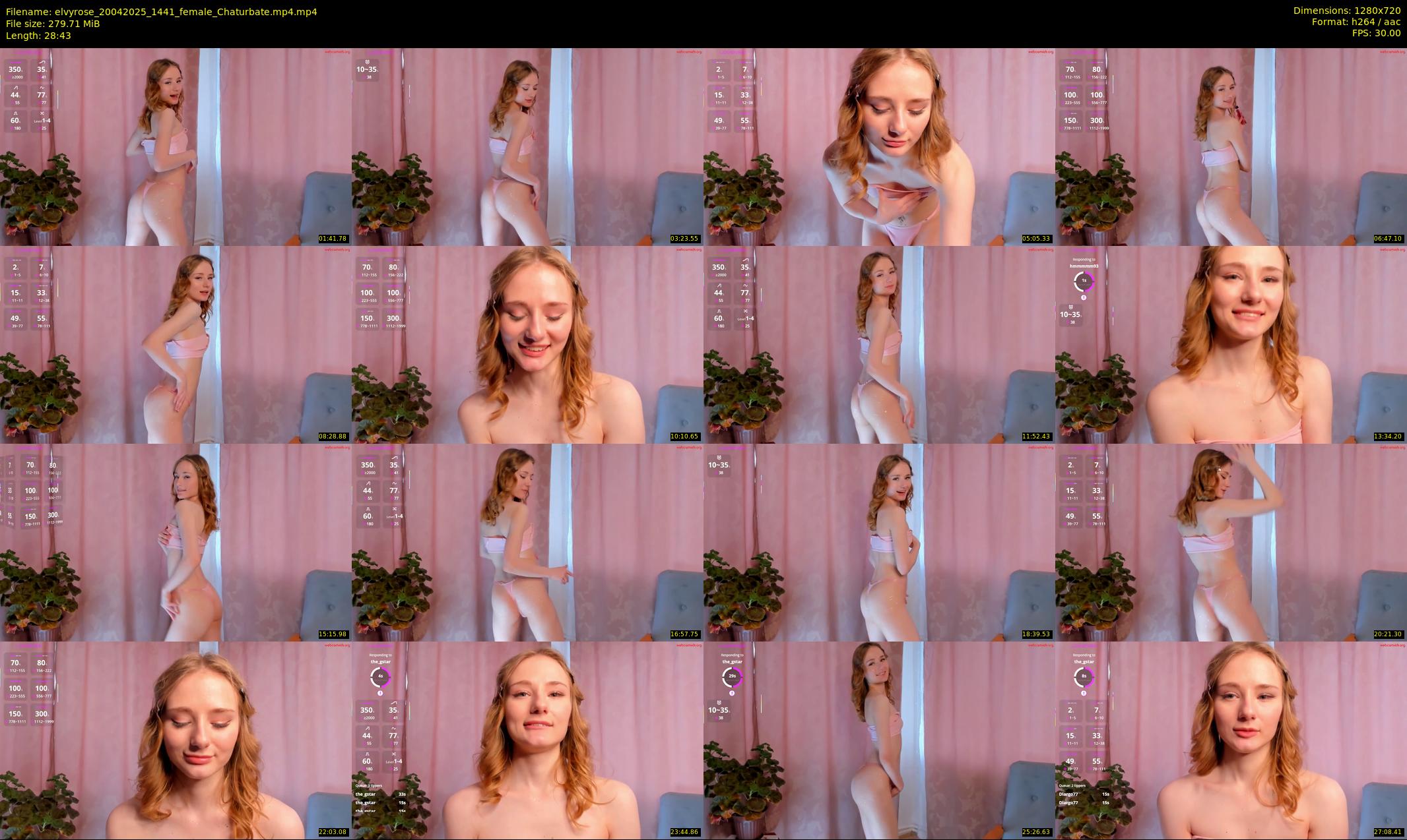 elvyrose — 29 minute Chaturbate female cam show recording, 720p, Apr 20, 2025