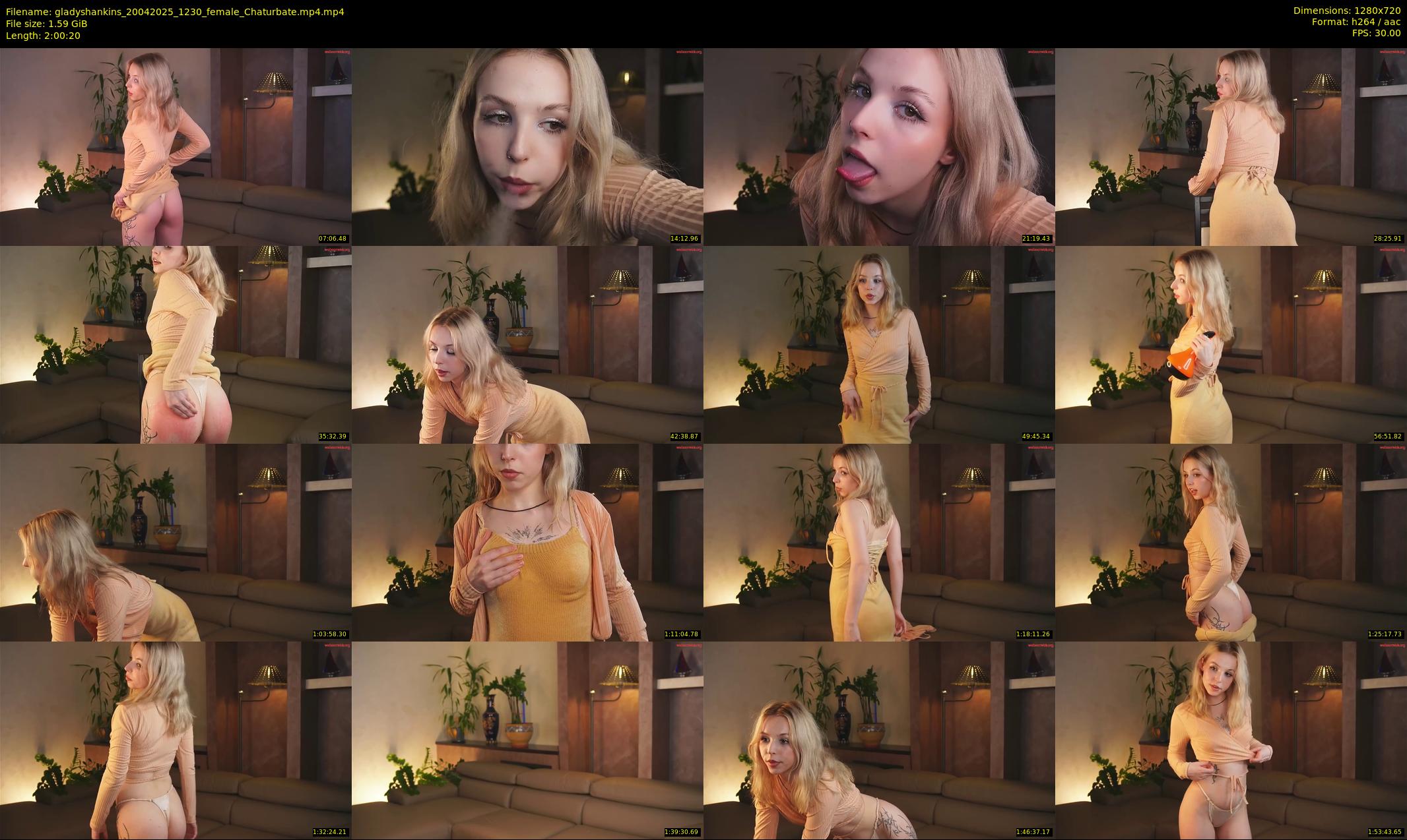 gladyshankins — 121 minute Chaturbate female cam show recording, 720p, Apr 20, 2025