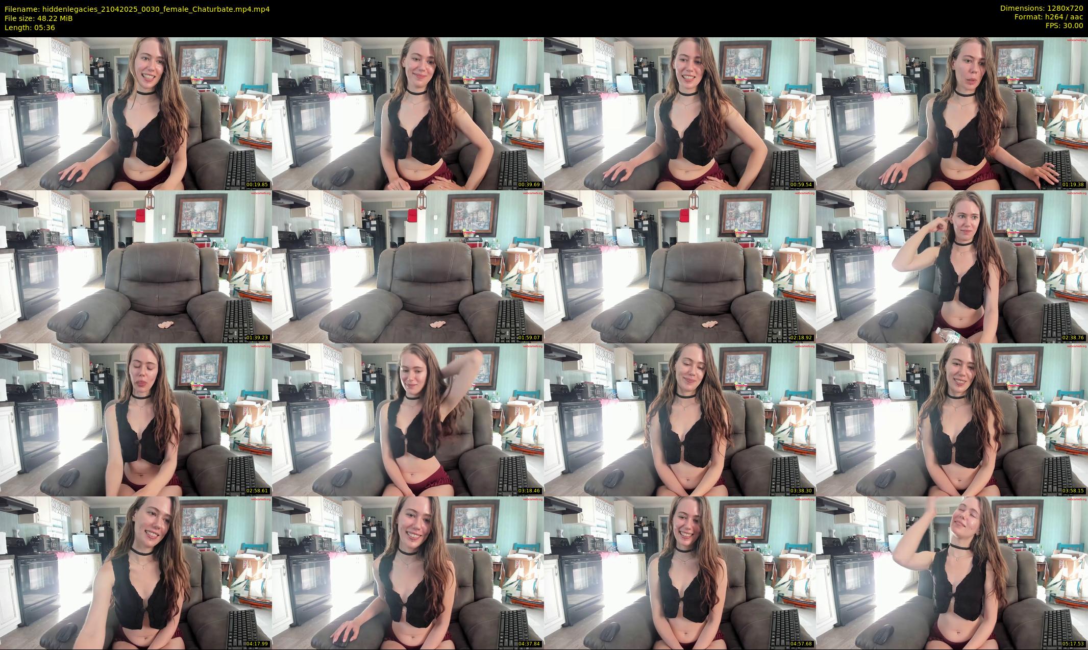 hiddenlegacies — 6 minute Chaturbate female cam show recording, 720p, Apr 21, 2025