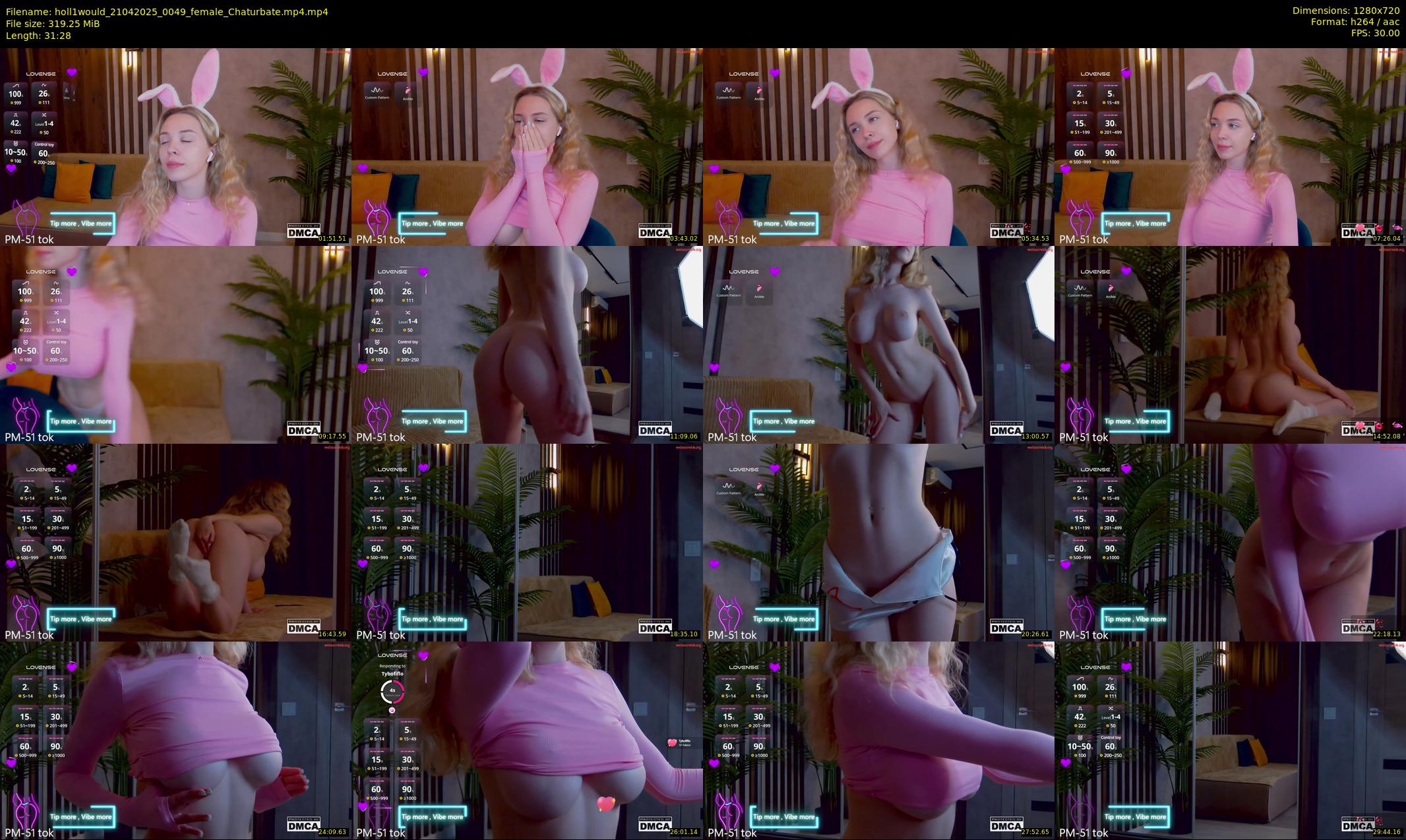 holl1would — 32 minute Chaturbate female cam show recording, 720p, Apr 21, 2025