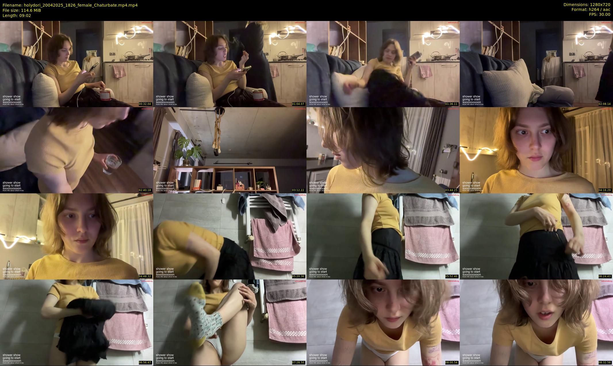 holydori — 10 minute Chaturbate female cam show recording, 720p, Apr 20, 2025