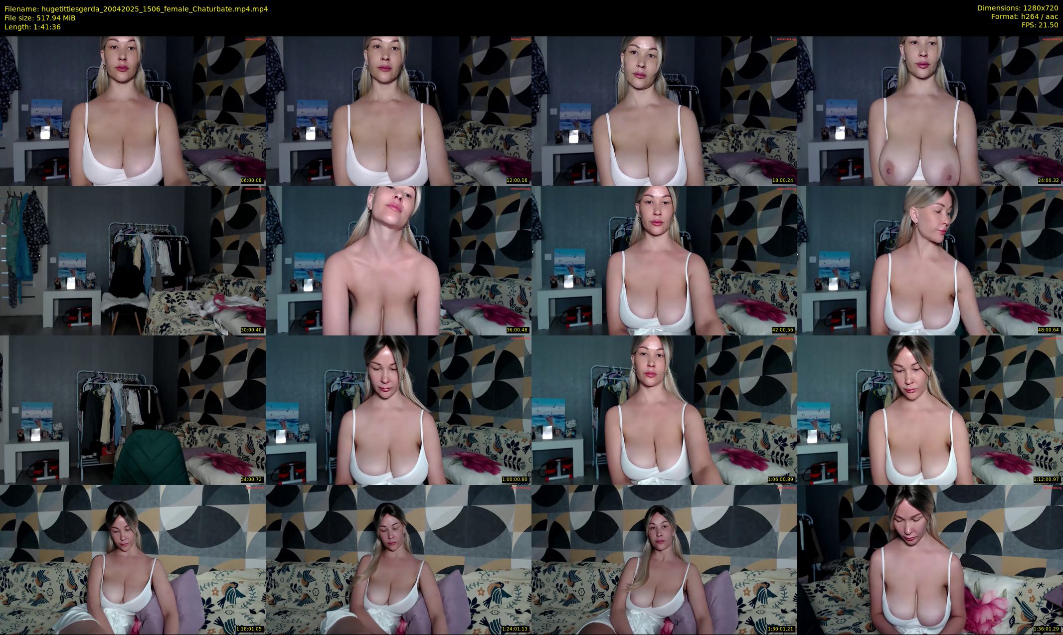 hugetittiesgerda — 102 minute Chaturbate female cam show recording, 720p, Apr 20, 2025