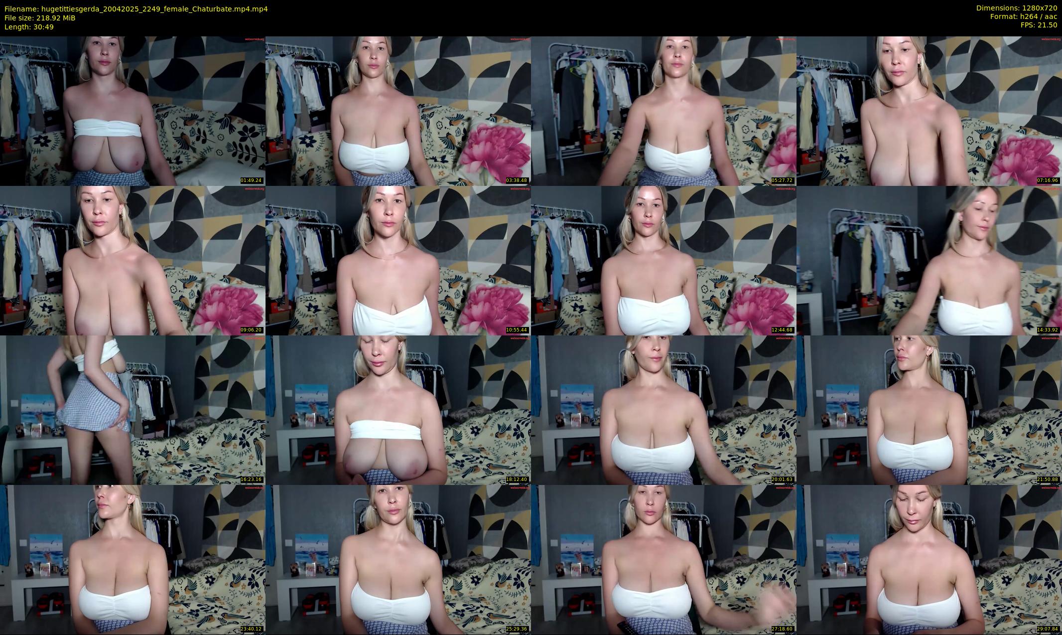 hugetittiesgerda — 31 minute Chaturbate female cam show recording, 720p, Apr 20, 2025
