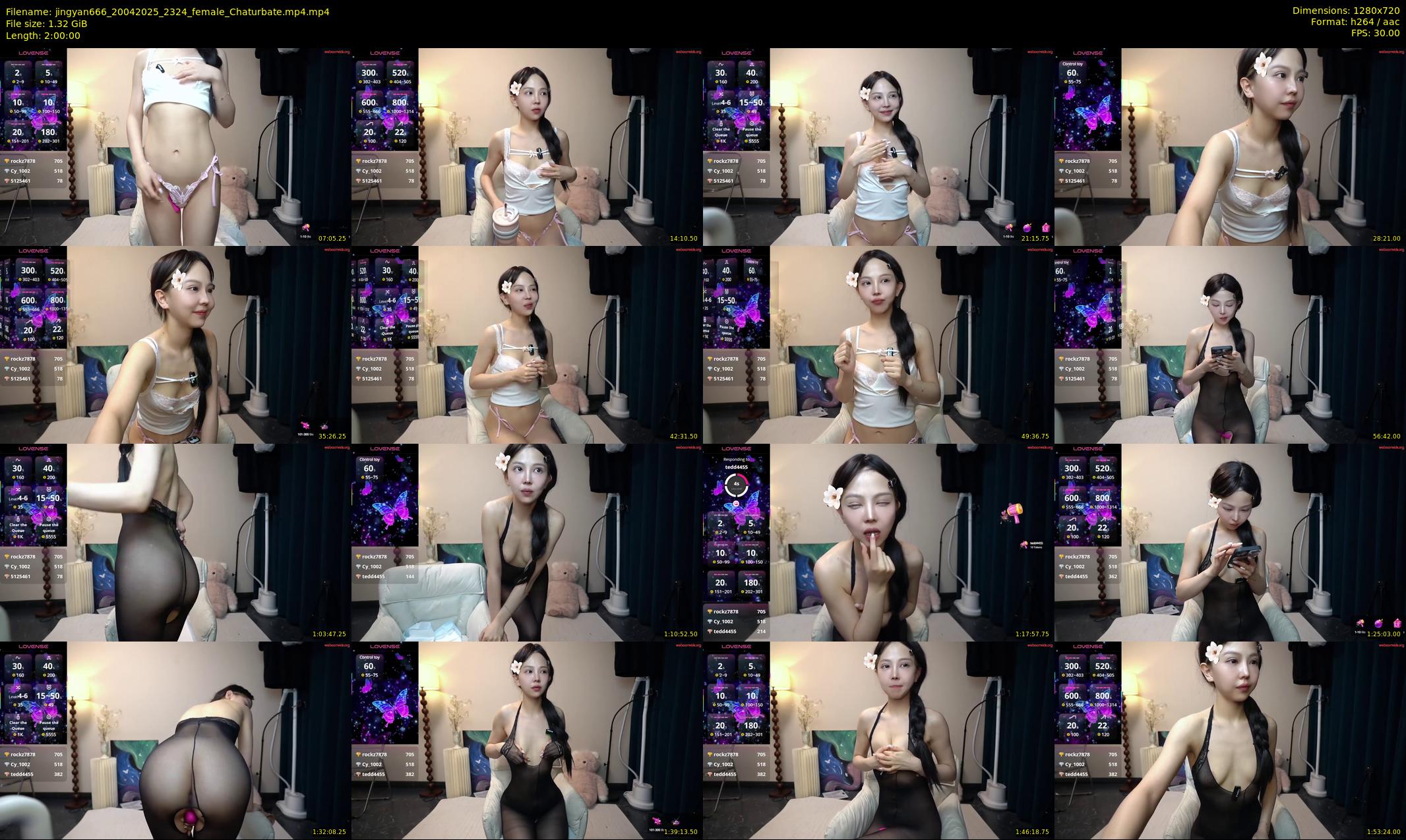 jingyan666 — 120 minute Chaturbate female cam show recording, 720p, Apr 20, 2025