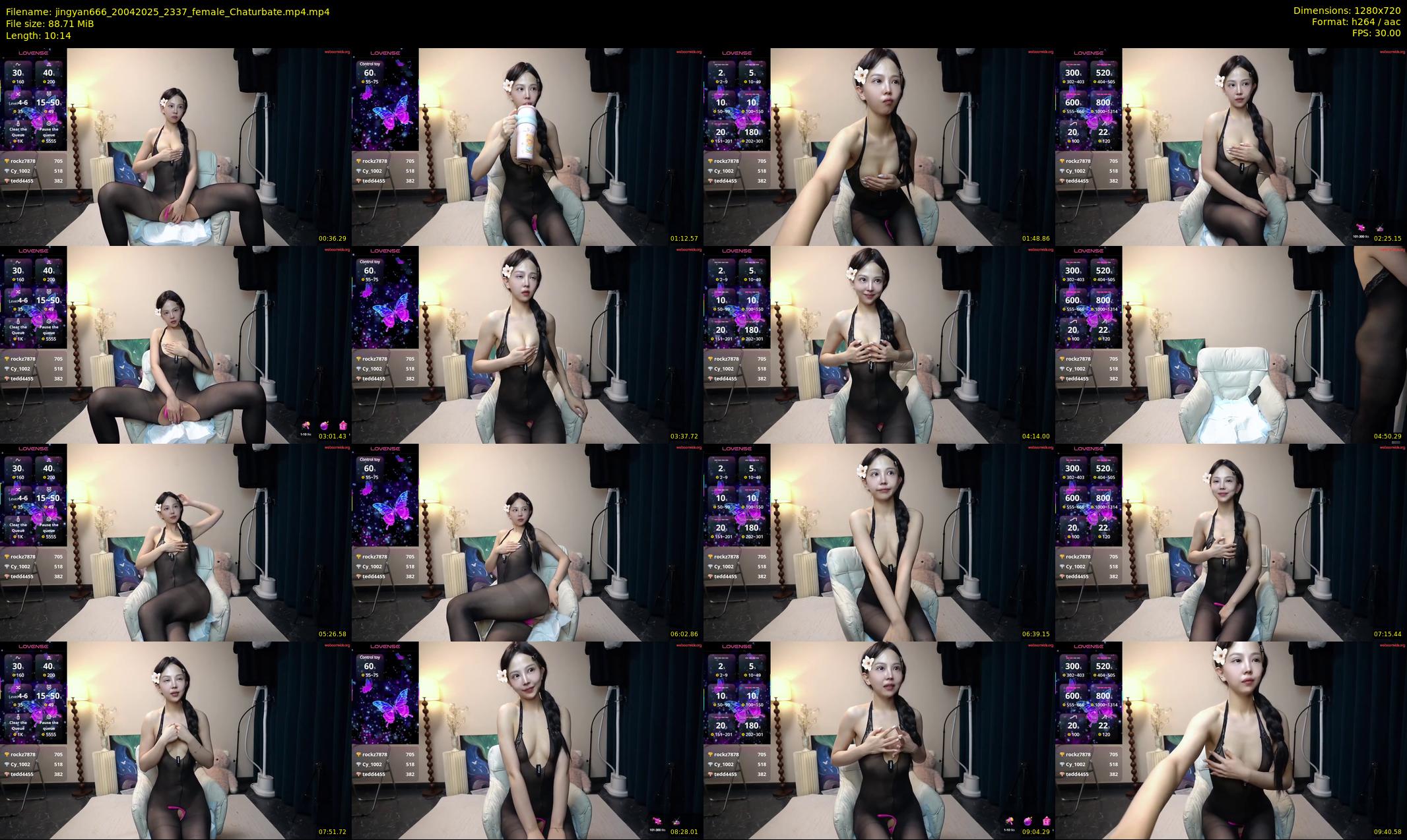 jingyan666 — 11 minute Chaturbate female cam show recording, 720p, Apr 20, 2025
