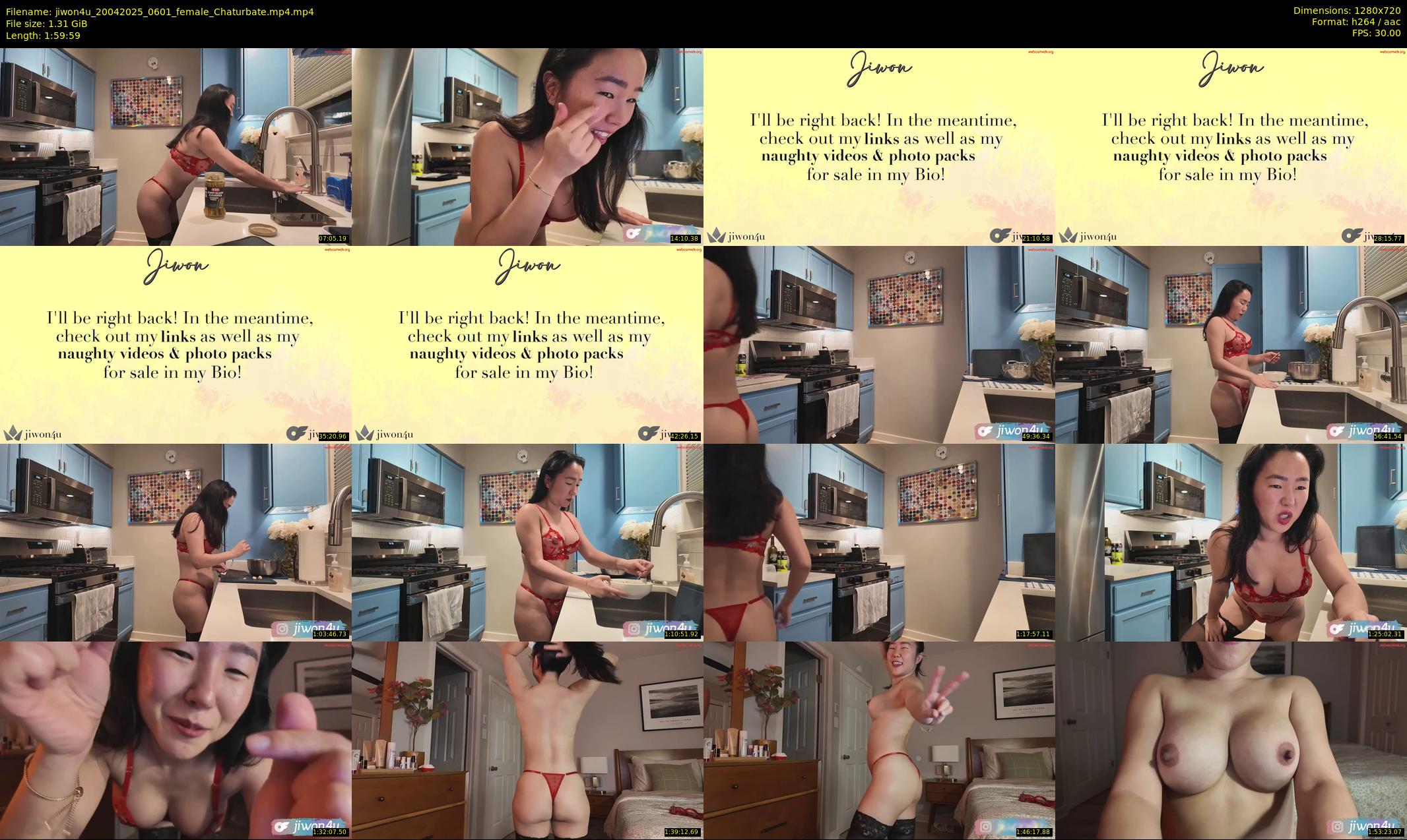 jiwon4u — 120 minute Chaturbate female cam show recording, 720p, Apr 20, 2025