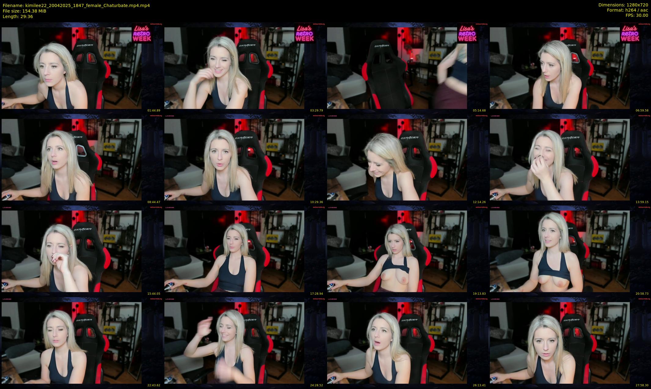 kimilee22 — 30 minute Chaturbate female cam show recording, 720p, Apr 20, 2025