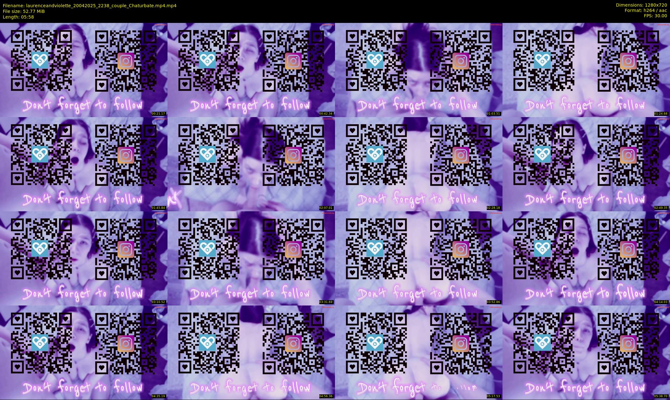 laurenceandviolette — 6 minute Chaturbate couple cam show recording, 720p, Apr 20, 2025