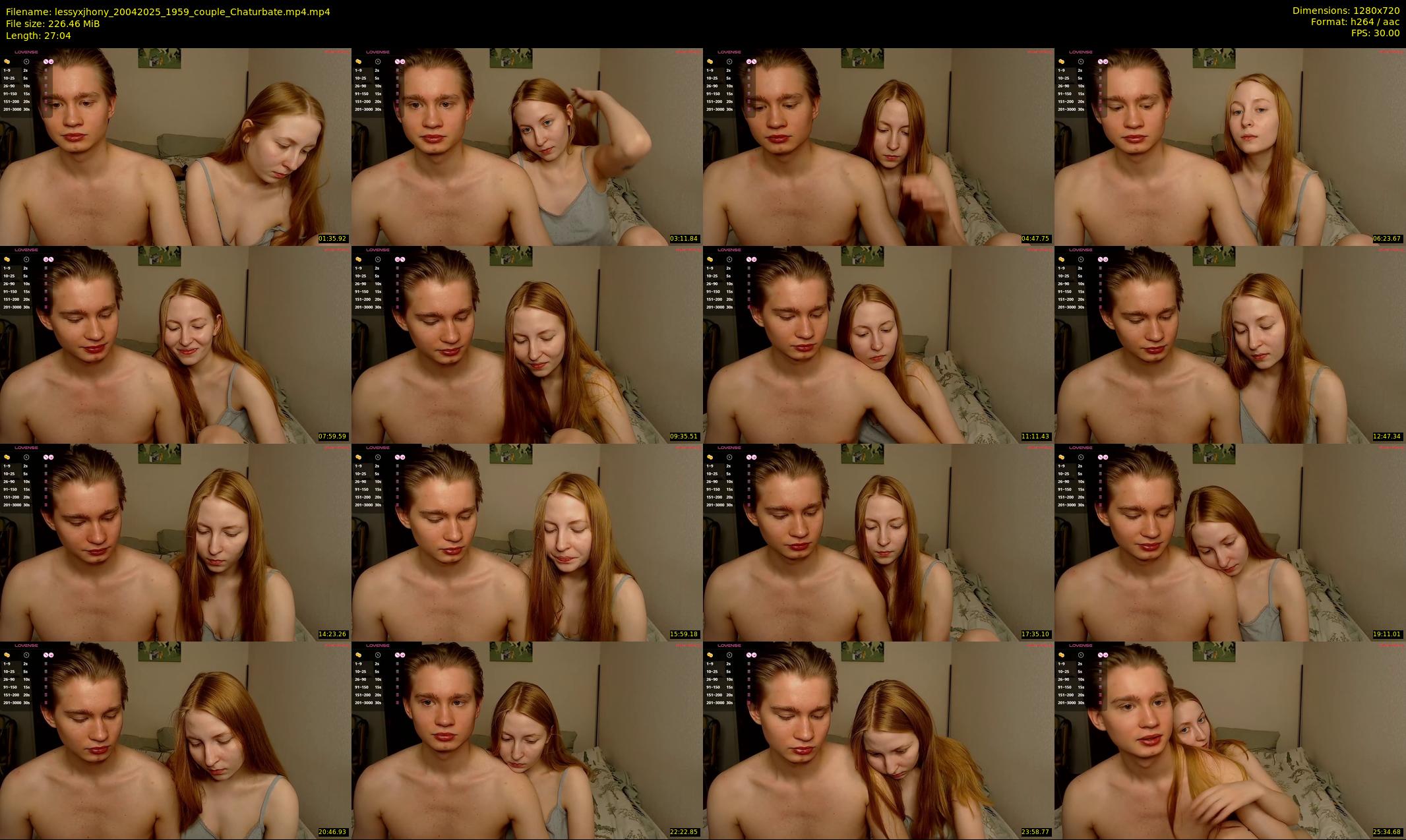 lessyxjhony — 28 minute Chaturbate couple cam show recording, 720p, Apr 20, 2025