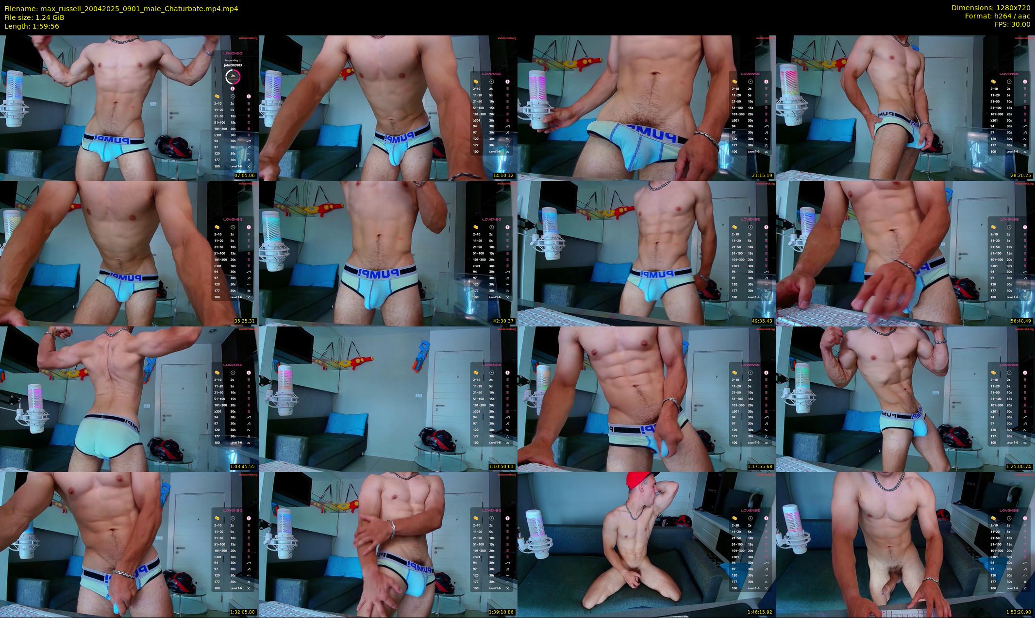 max_russell — 120 minute Chaturbate male cam show recording, 720p, Apr 20, 2025