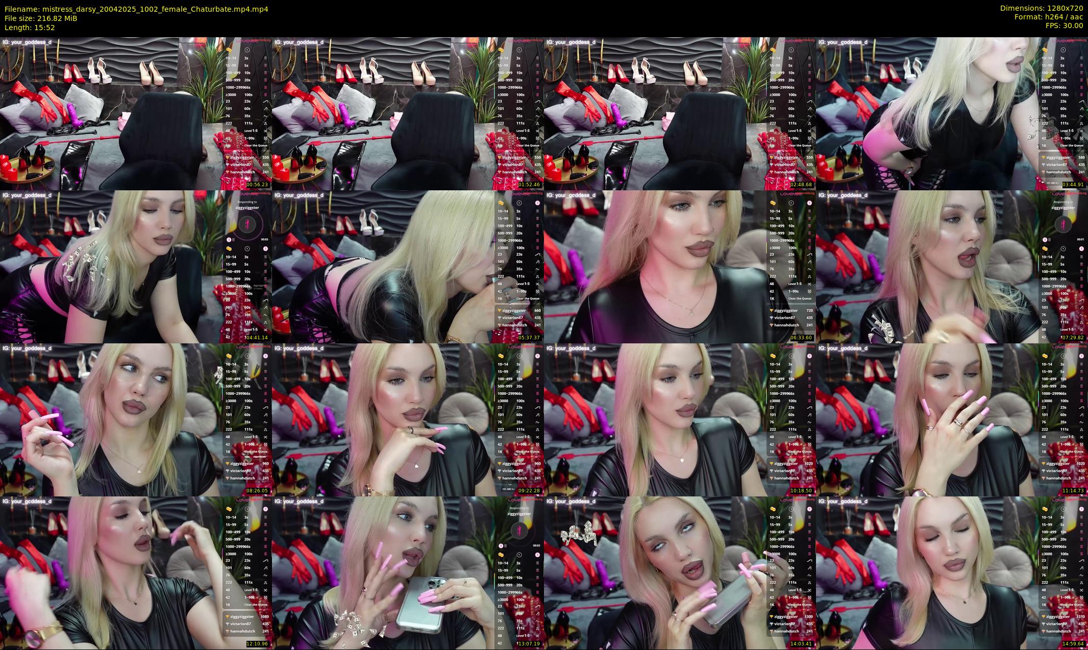 mistress_darsy — 16 minute Chaturbate female cam show recording, 720p, Apr 20, 2025