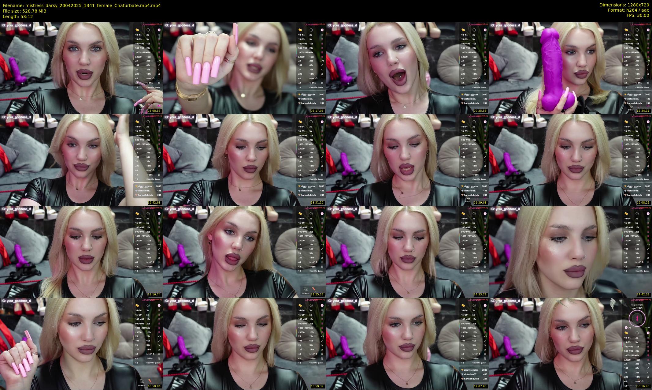 mistress_darsy — 54 minute Chaturbate female cam show recording, 720p, Apr 20, 2025