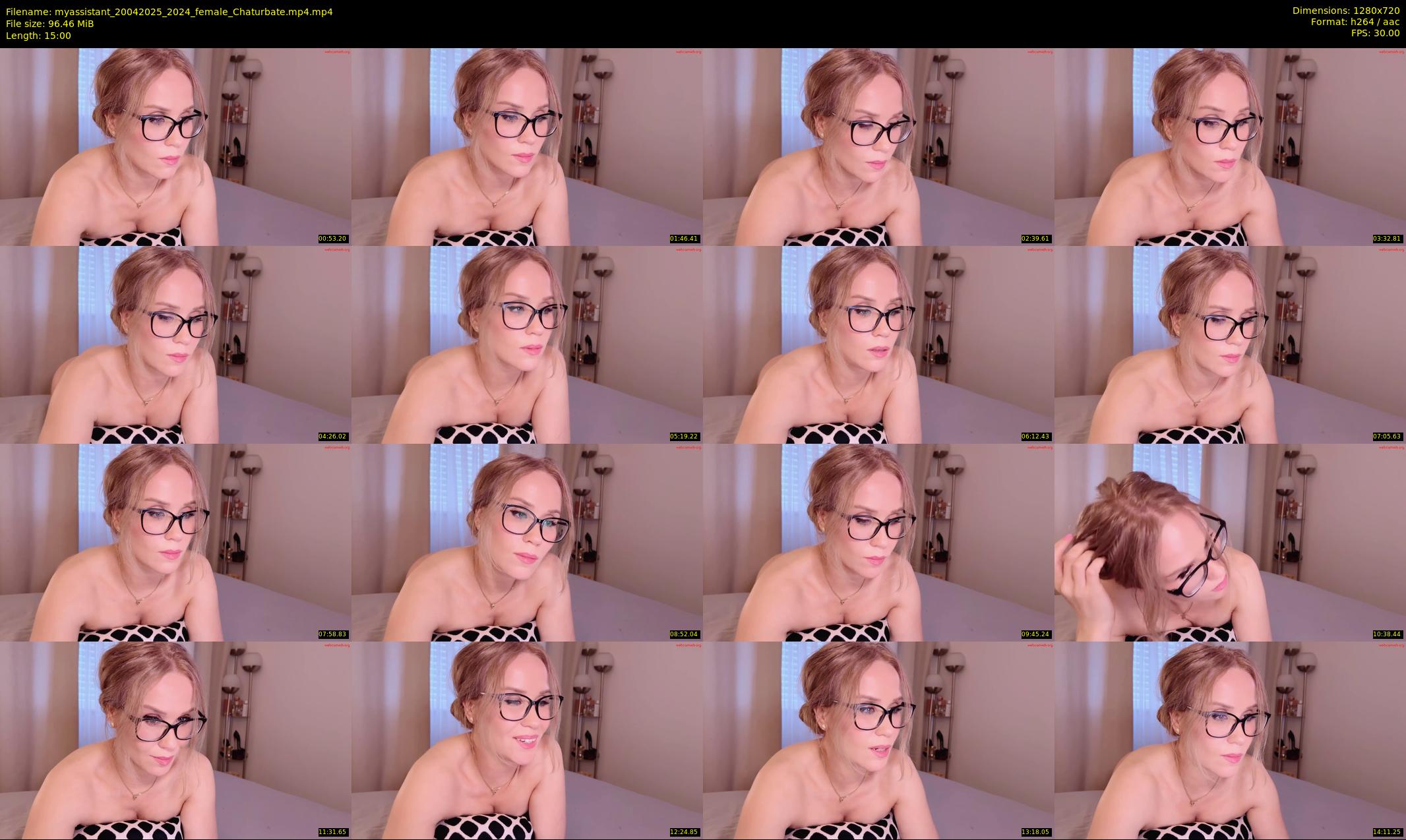 myassistant — 15 minute Chaturbate female cam show recording, 720p, Apr 20, 2025