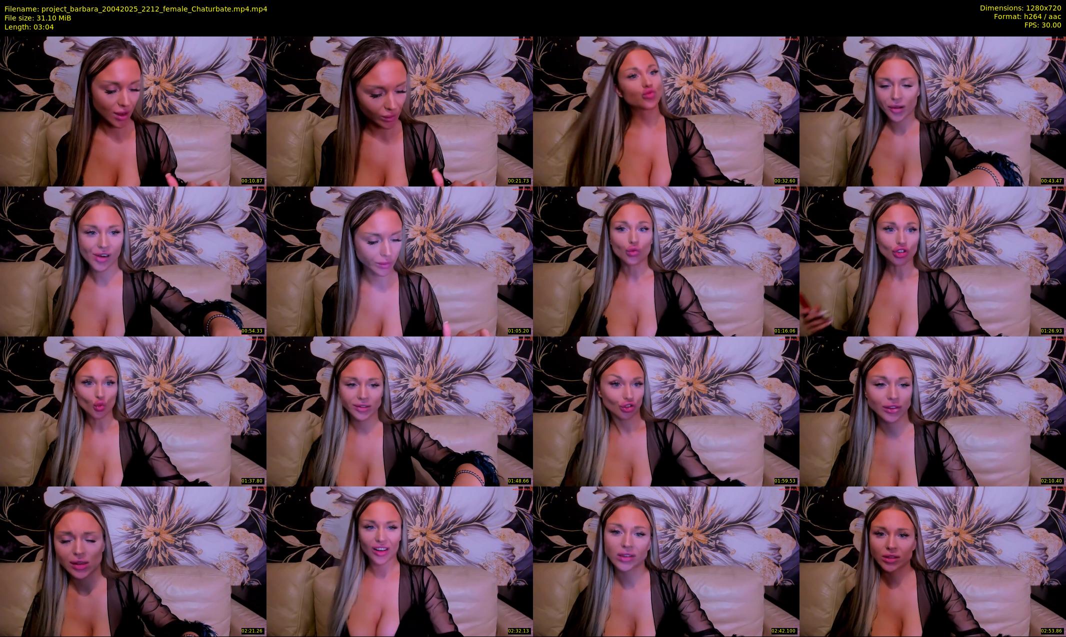 project_barbara — 4 minute Chaturbate female cam show recording, 720p, Apr 20, 2025