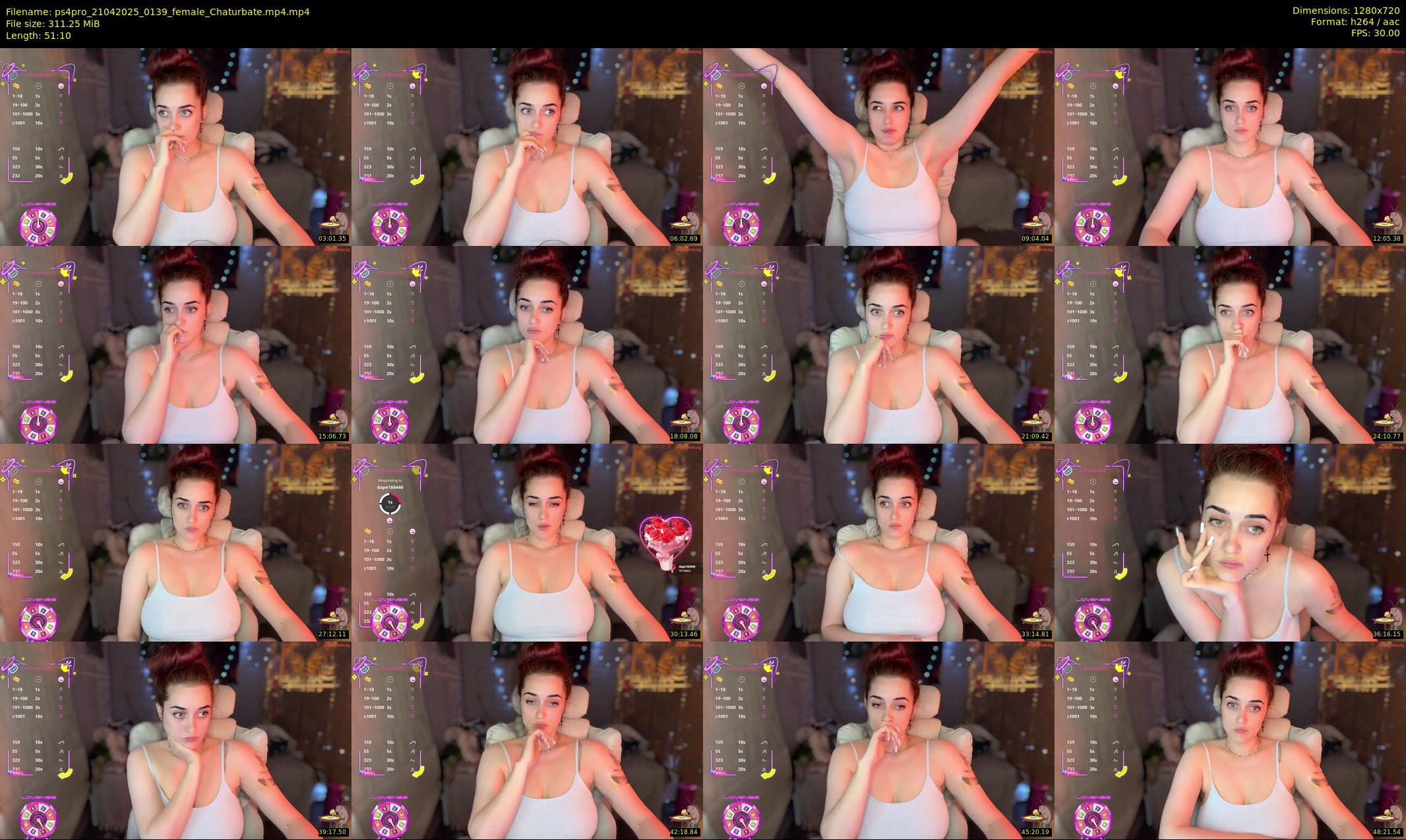 ps4pro — 52 minute Chaturbate female cam show recording, 720p, Apr 21, 2025
