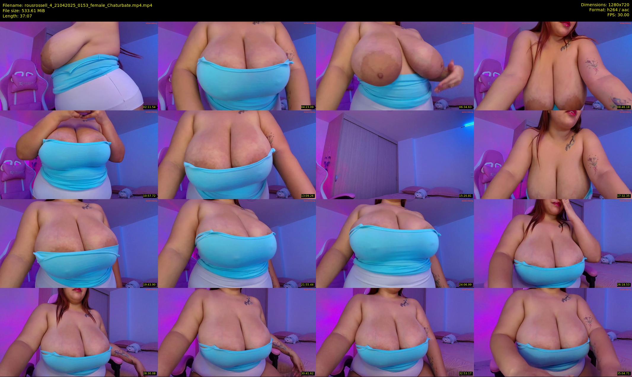 rousrossell_4 — 38 minute Chaturbate female cam show recording, 720p, Apr 21, 2025