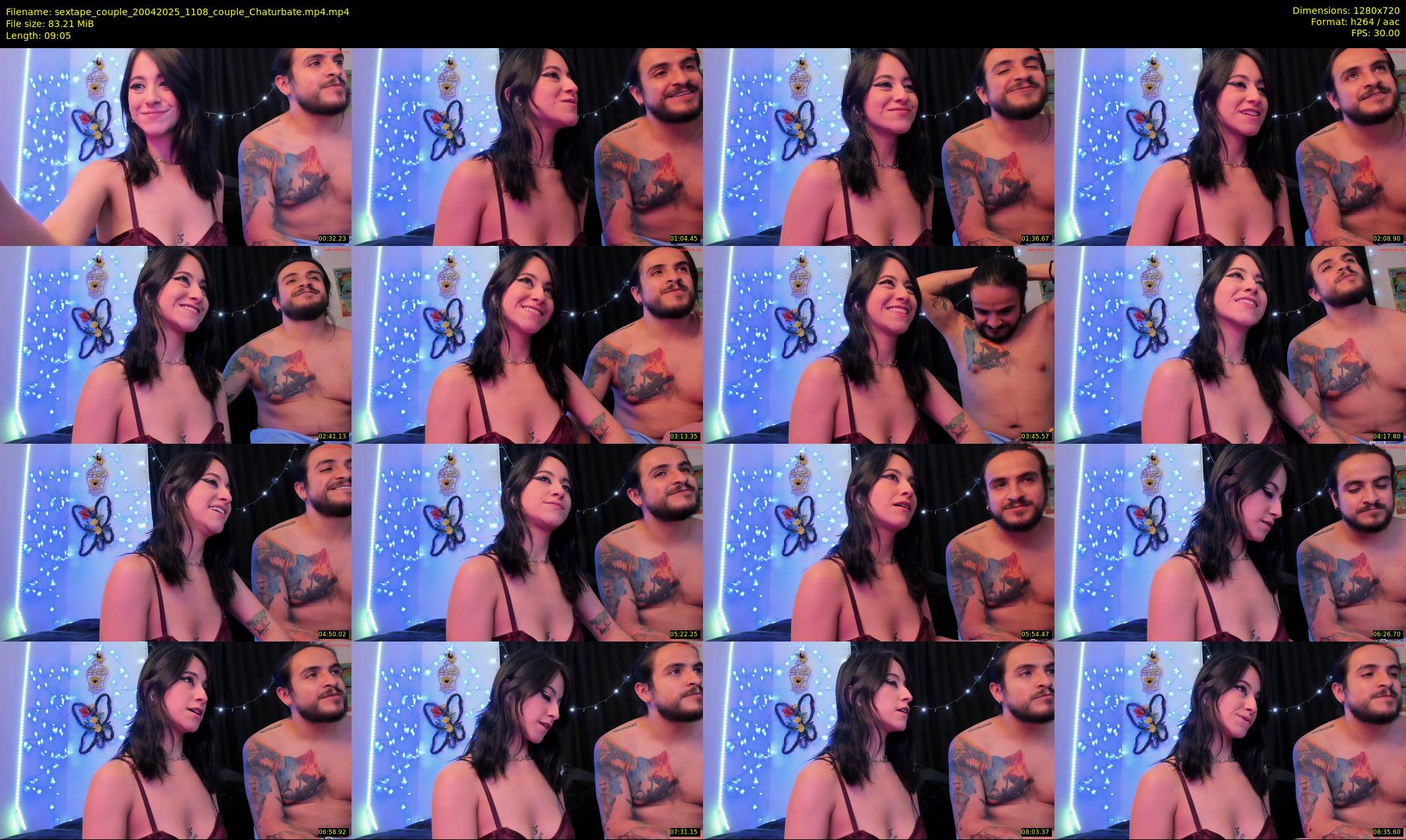 sextape_couple — 10 minute Chaturbate couple cam show recording, 720p, Apr 20, 2025
