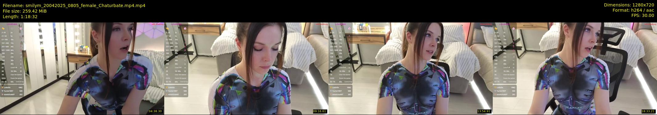 smilym — 79 minute Chaturbate female cam show recording, 720p, Apr 20, 2025