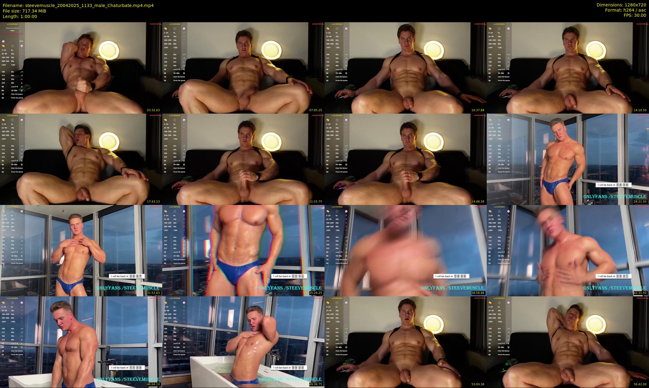 steevemuscle — 60 minute Chaturbate male cam show recording, 720p, Apr 20, 2025