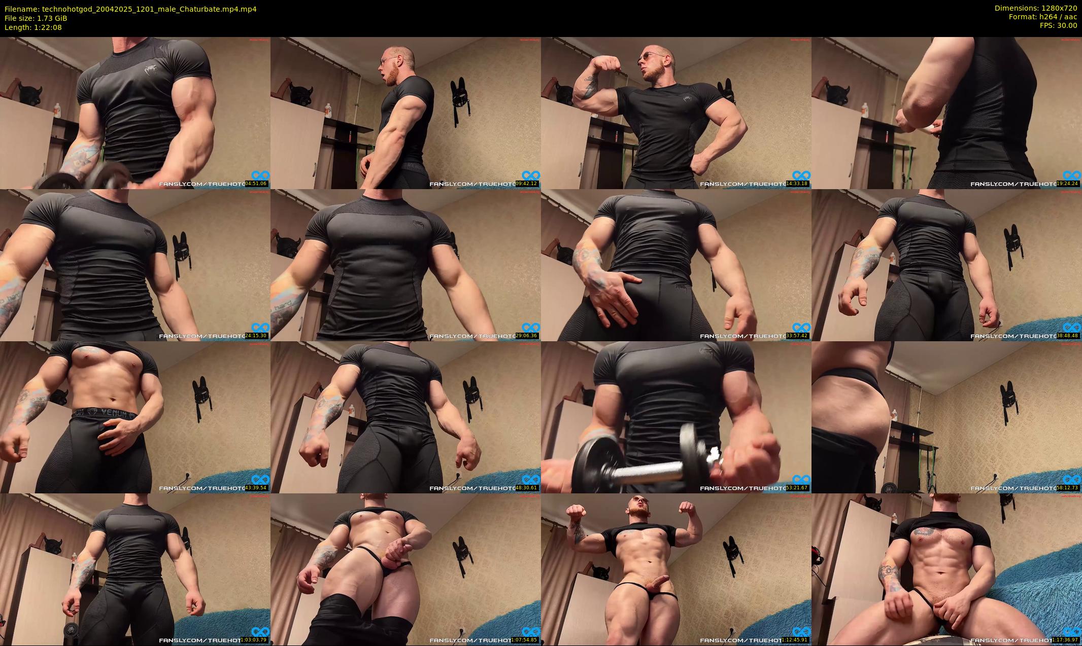 technohotgod — 83 minute Chaturbate male cam show recording, 720p, Apr 20, 2025