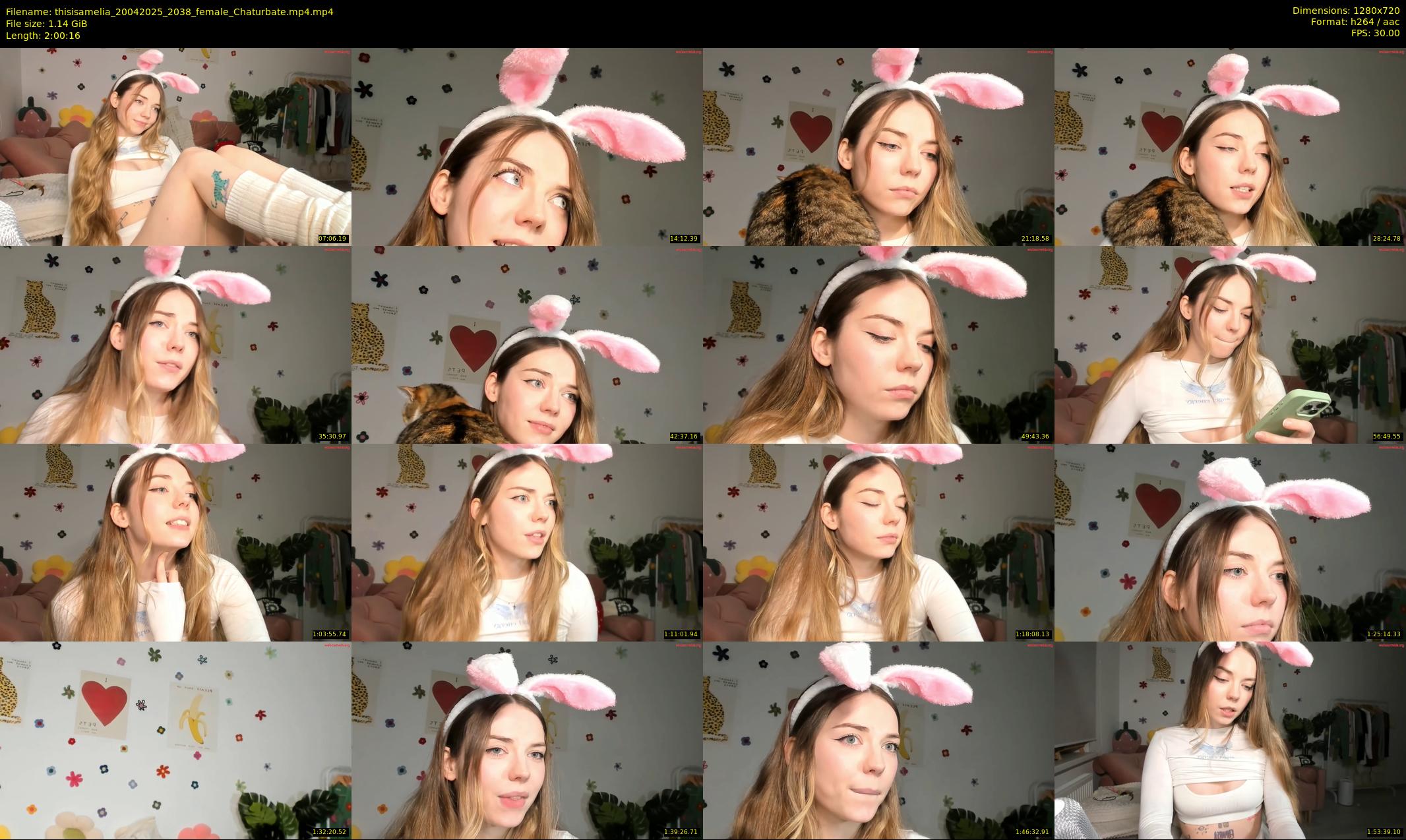 thisisamelia — 121 minute Chaturbate female cam show recording, 720p, Apr 20, 2025