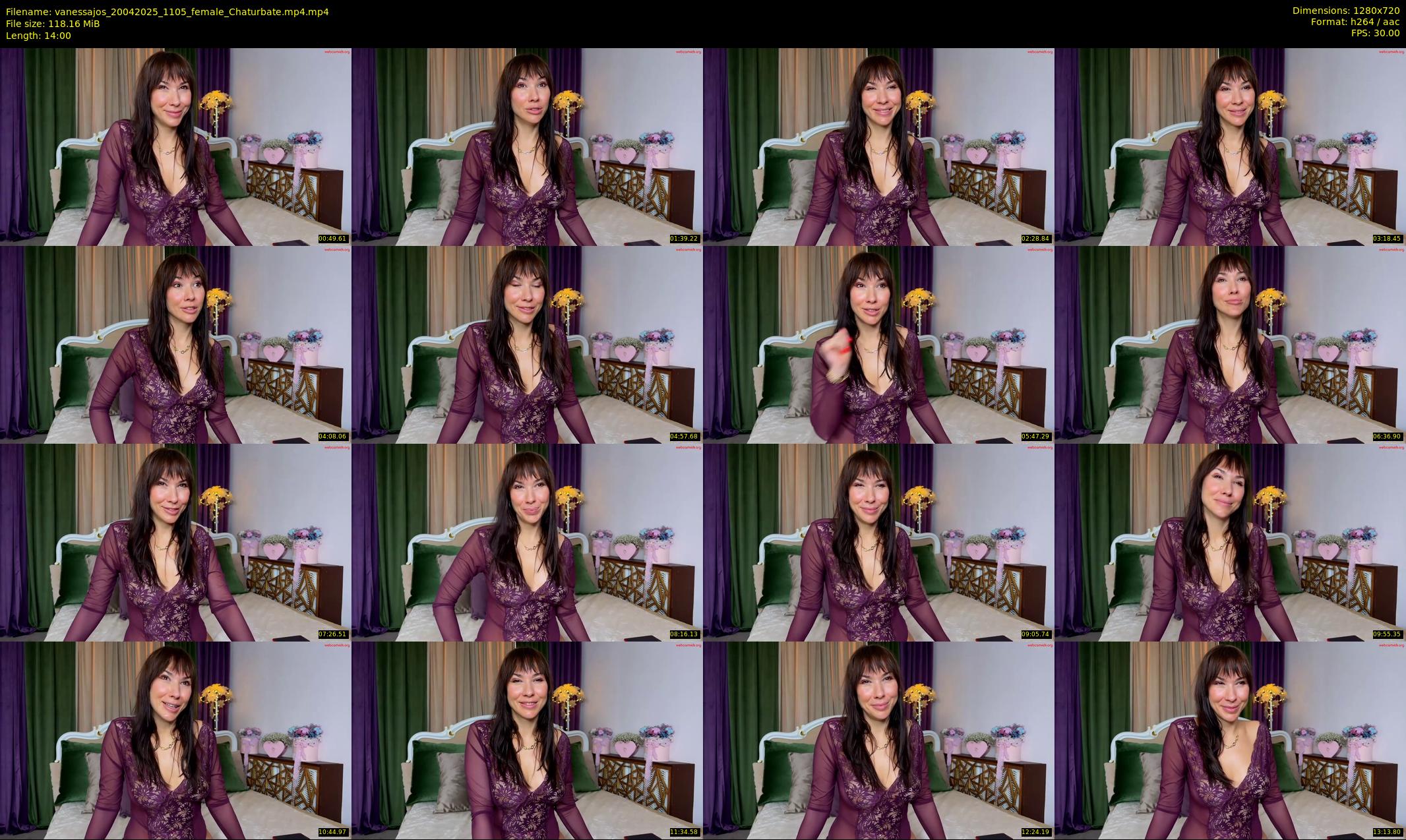 vanessajos — 14 minute Chaturbate female cam show recording, 720p, Apr 20, 2025