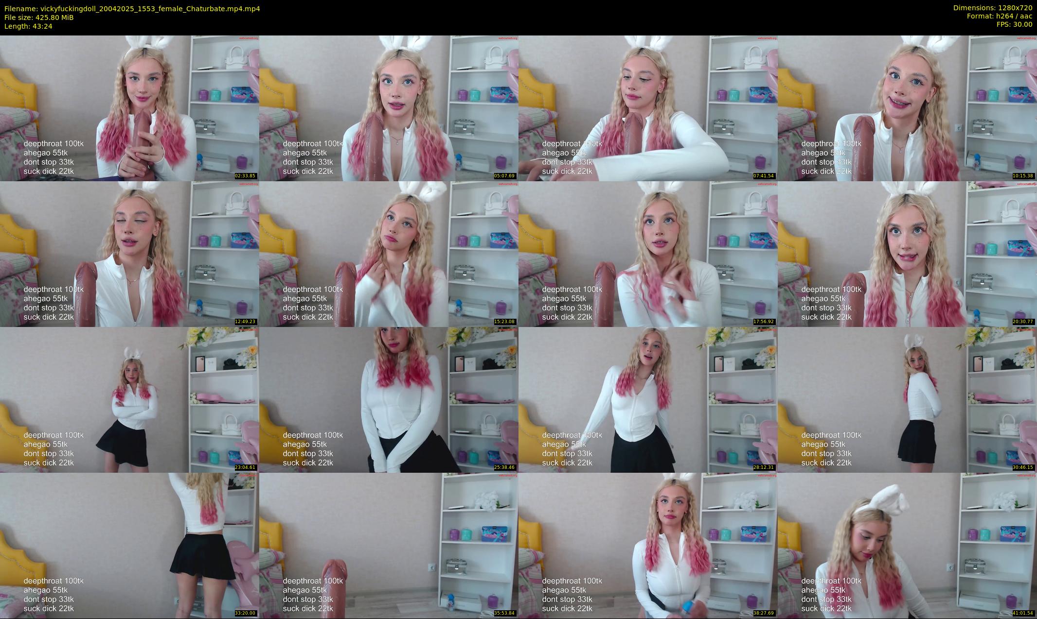 vickyfuckingdoll — 44 minute Chaturbate female cam show recording, 720p, Apr 20, 2025