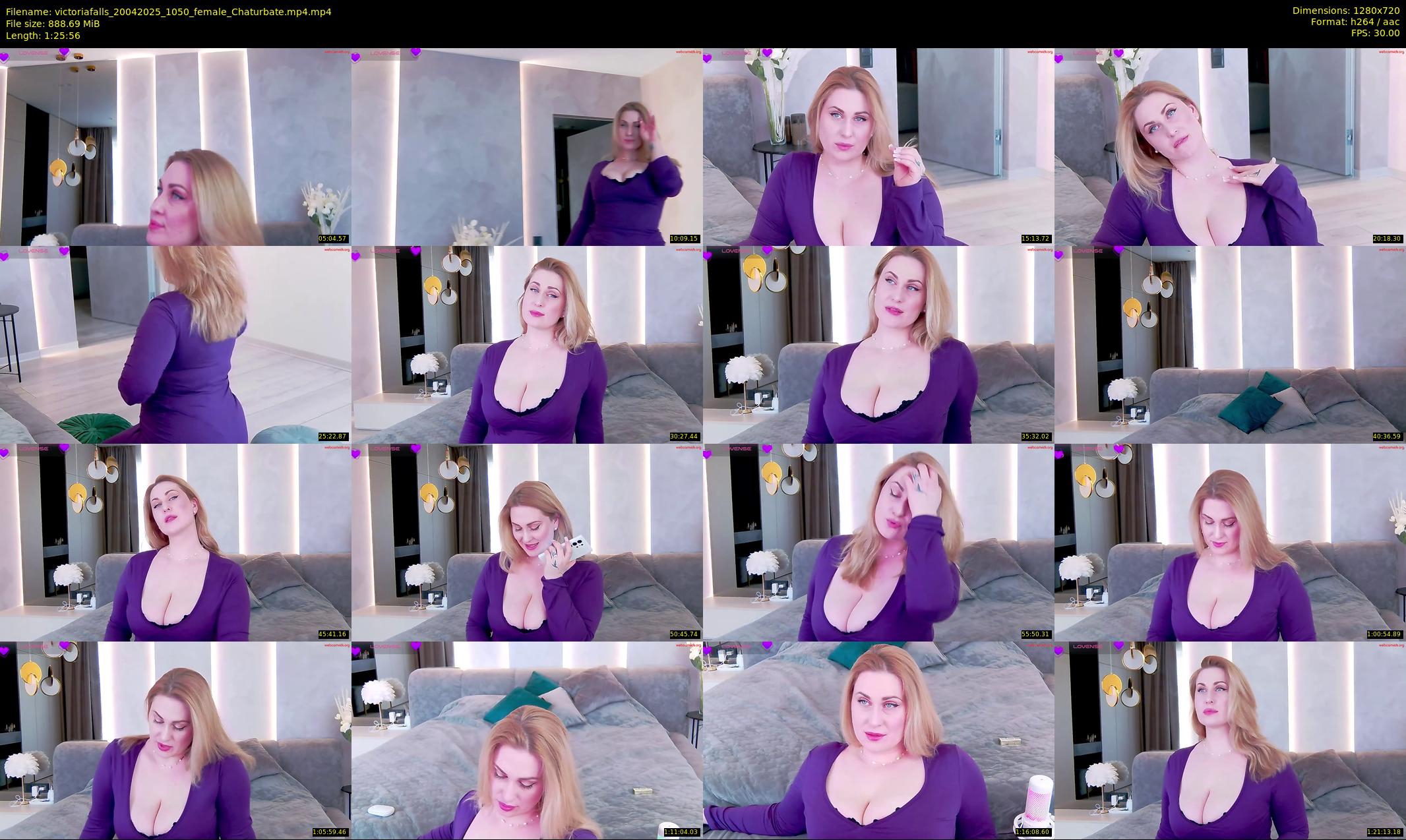victoriafalls — 86 minute Chaturbate female cam show recording, 720p, Apr 20, 2025