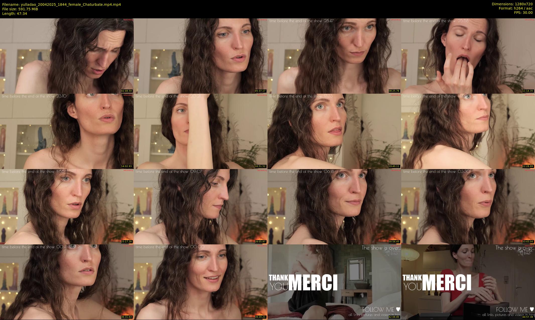 yulladao — 48 minute Chaturbate female cam show recording, 720p, Apr 20, 2025