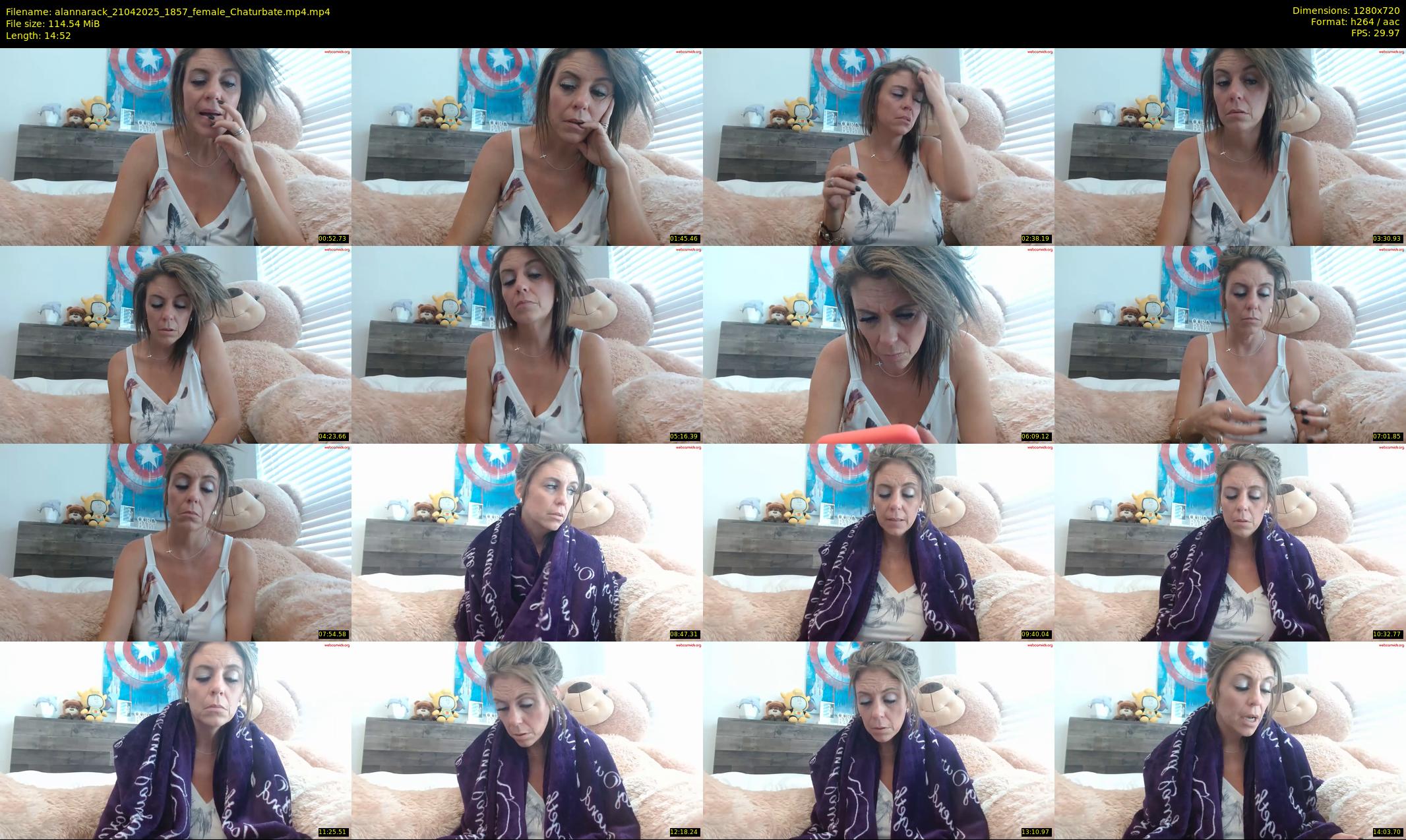alannarack — 15 minute Chaturbate female cam show recording, 720p, Apr 21, 2025