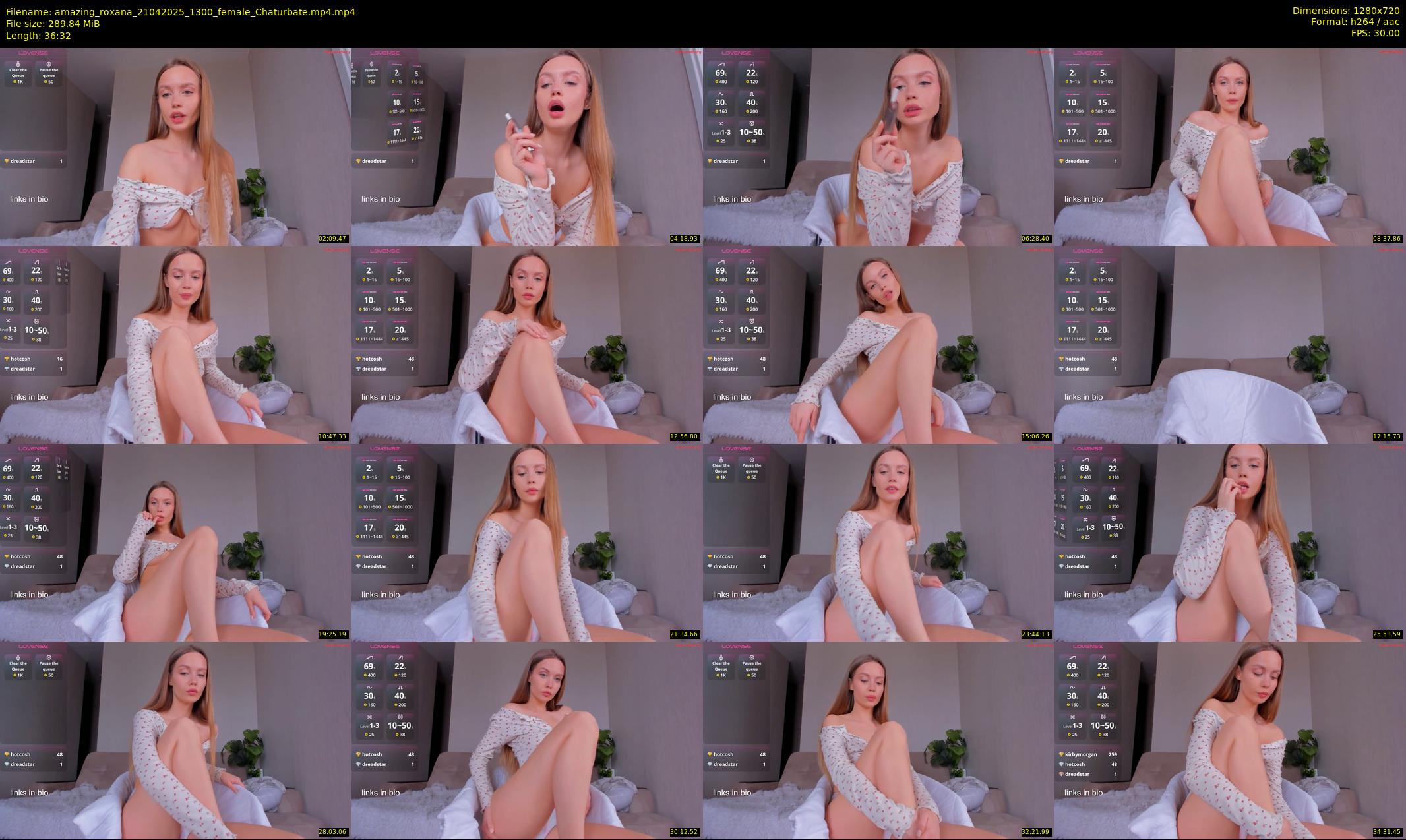 amazing_roxana — 37 minute Chaturbate female cam show recording, 720p, Apr 21, 2025