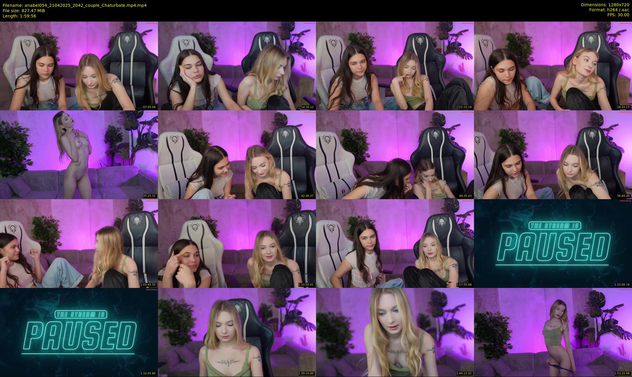 anabel054 — 120 minute Chaturbate female cam show recording, 720p, Apr 21, 2025