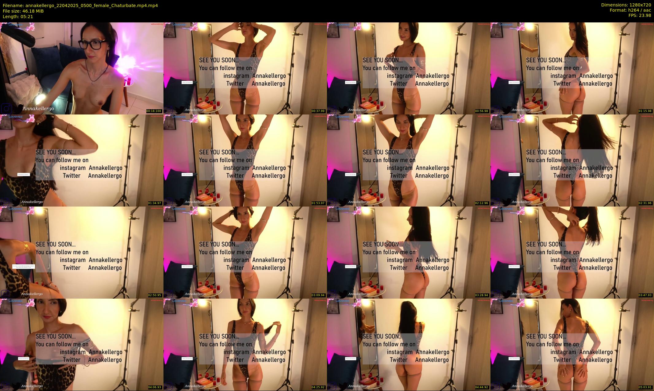 annakellergo — 6 minute Chaturbate female cam show recording, 720p, Apr 22, 2025