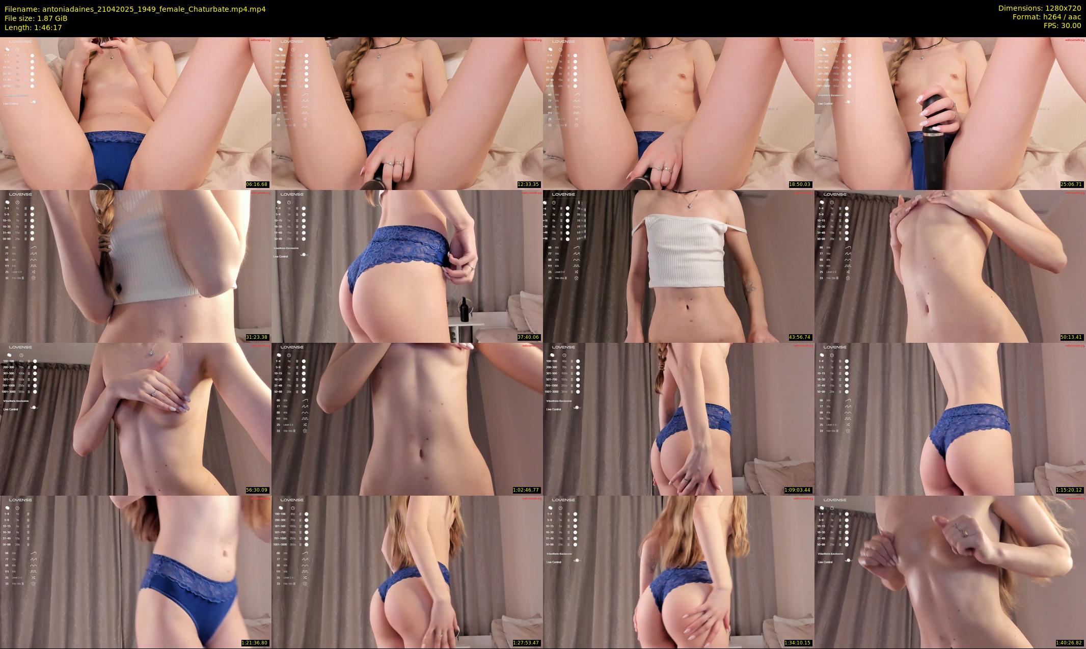 antoniadaines — 107 minute Chaturbate female cam show recording, 720p, Apr 21, 2025