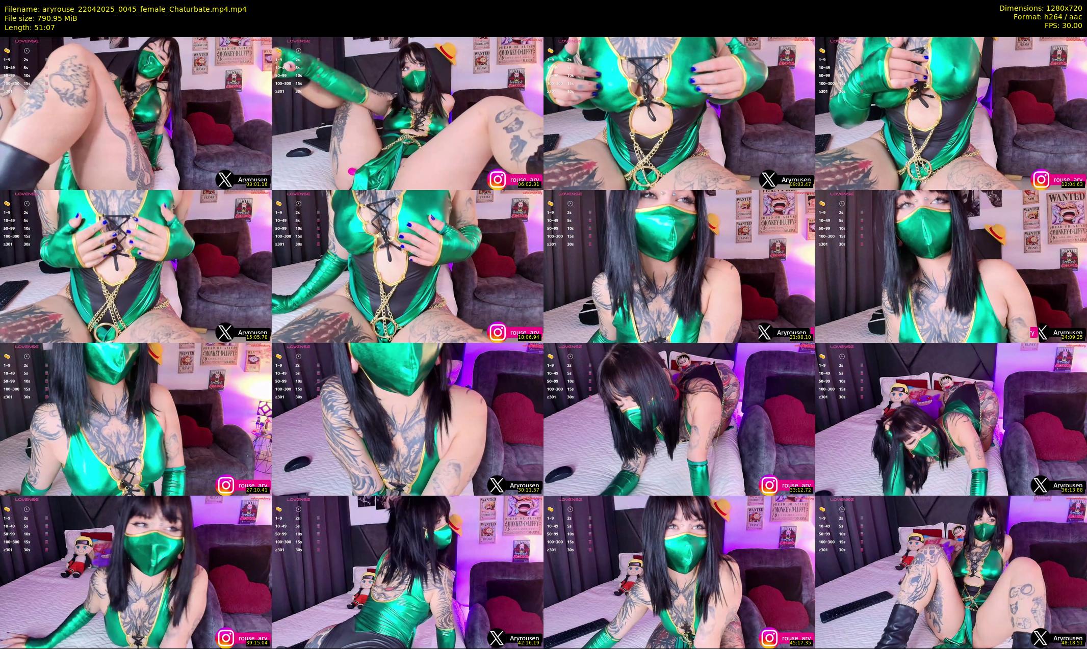 aryrouse — 52 minute Chaturbate female cam show recording, 720p, Apr 22, 2025