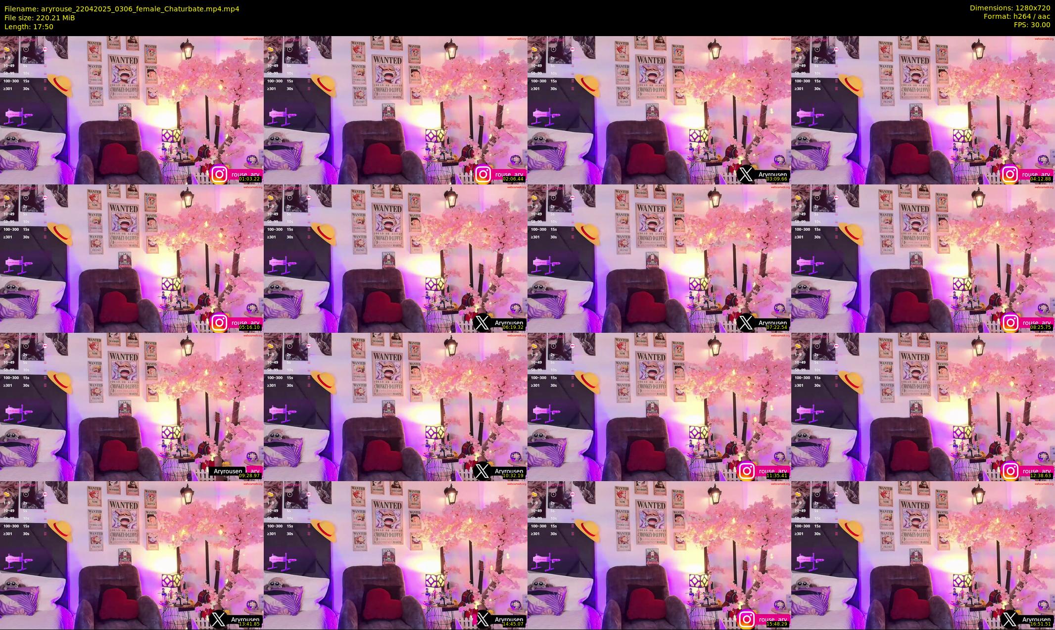 aryrouse — 18 minute Chaturbate female cam show recording, 720p, Apr 22, 2025