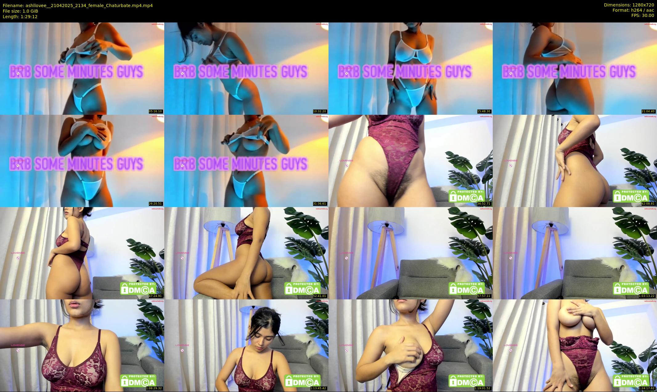 ashllovee_ — 90 minute Chaturbate female cam show recording, 720p, Apr 21, 2025