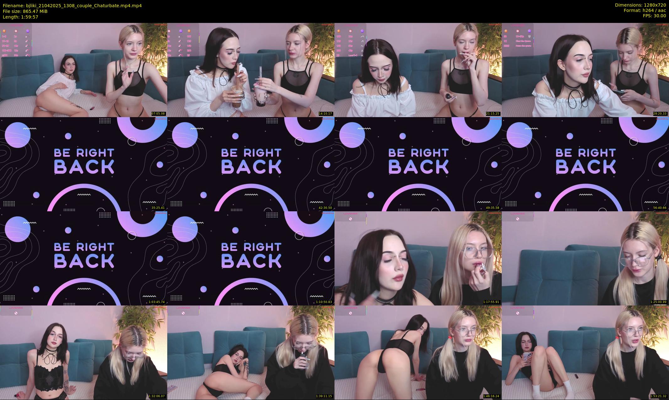 bjliki — 120 minute Chaturbate couple cam show recording, 720p, Apr 21, 2025