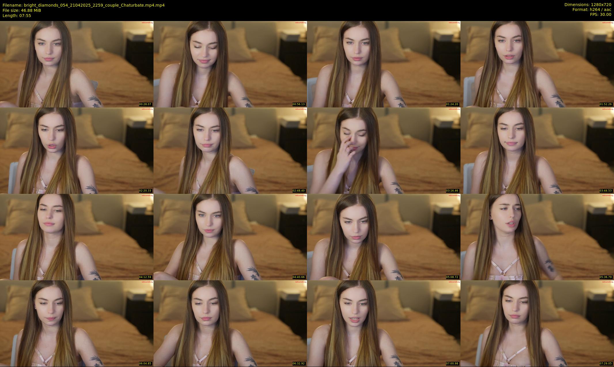 bright_diamonds_054 — 8 minute Chaturbate couple cam show recording, 720p, Apr 21, 2025