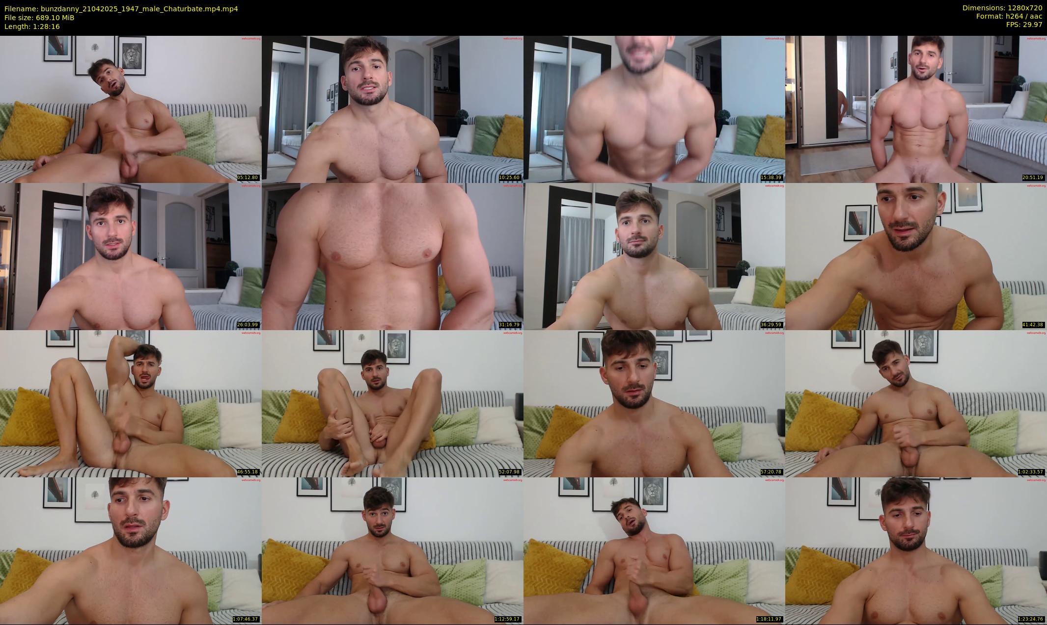 bunzdanny — 89 minute Chaturbate male cam show recording, 720p, Apr 21, 2025