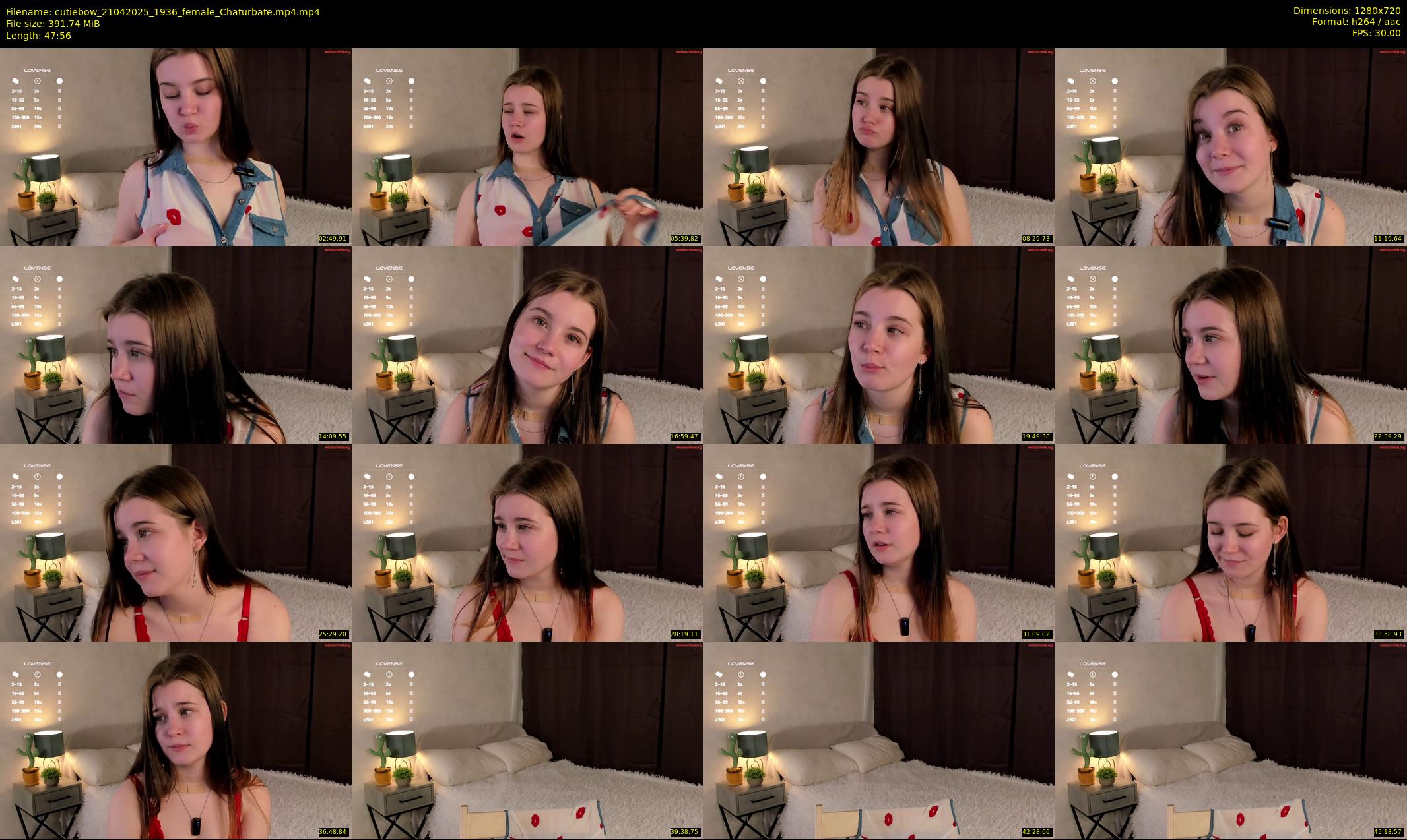 cutiebow — 48 minute Chaturbate female cam show recording, 720p, Apr 21, 2025
