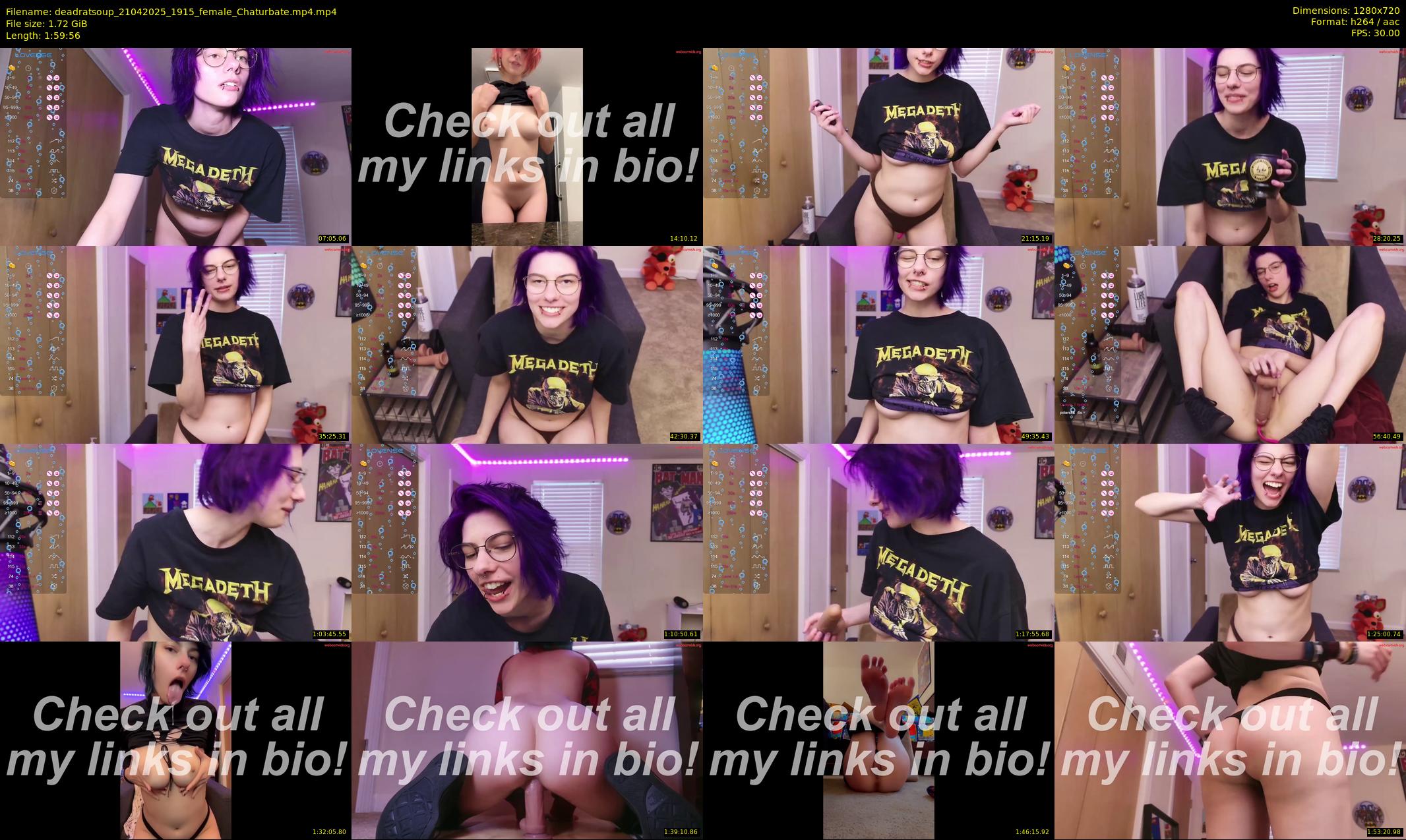deadratsoup — 120 minute Chaturbate female cam show recording, 720p, Apr 21, 2025
